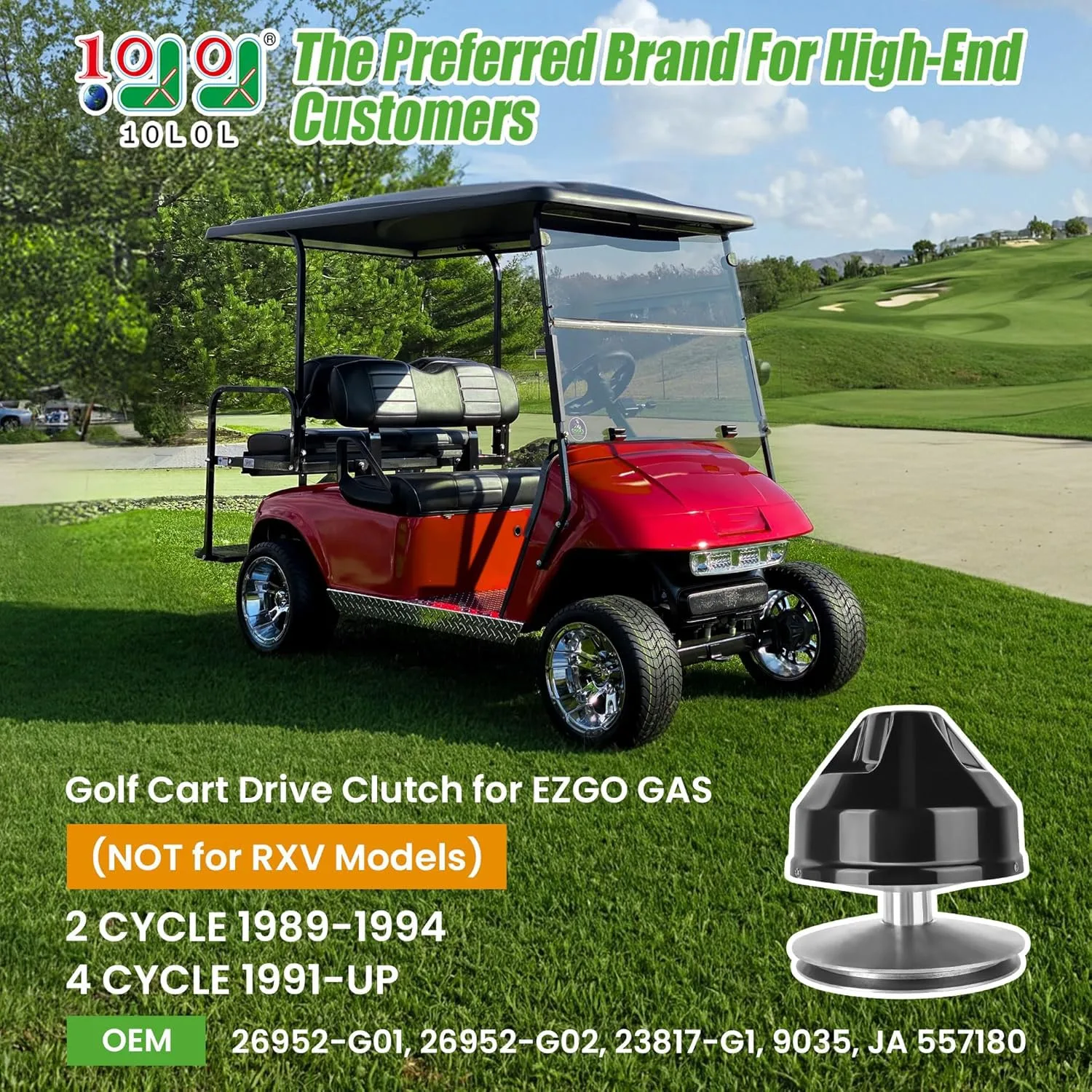 10L0L Drive Clutch for E-Z-GO TXT Gas Golf Carts image 2
