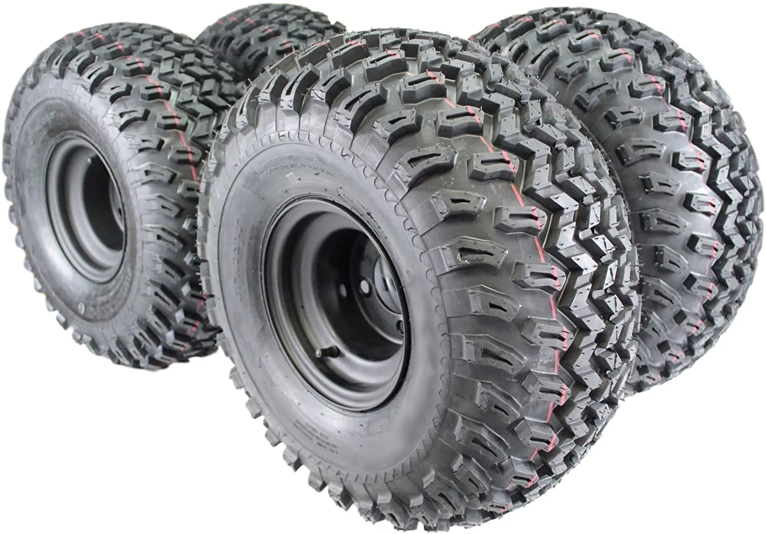 NIVEL 22-Inch Golf Cart Tire and Wheel Set, 10 x 7-Inch Wheels