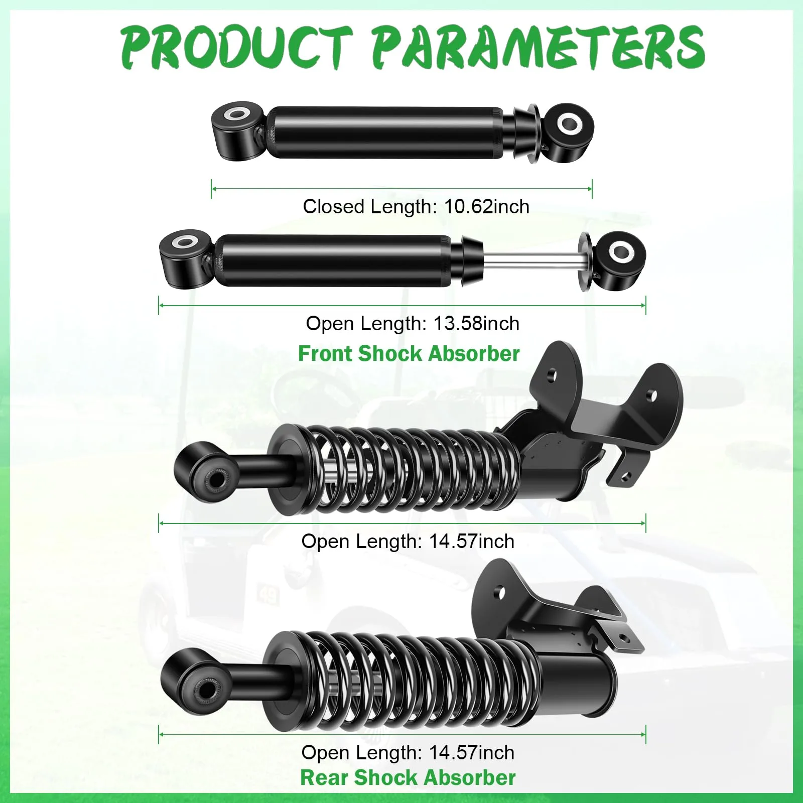 ILVGOLF E-Z-GO RXV Front and Rear Shock Absorber Set image 2