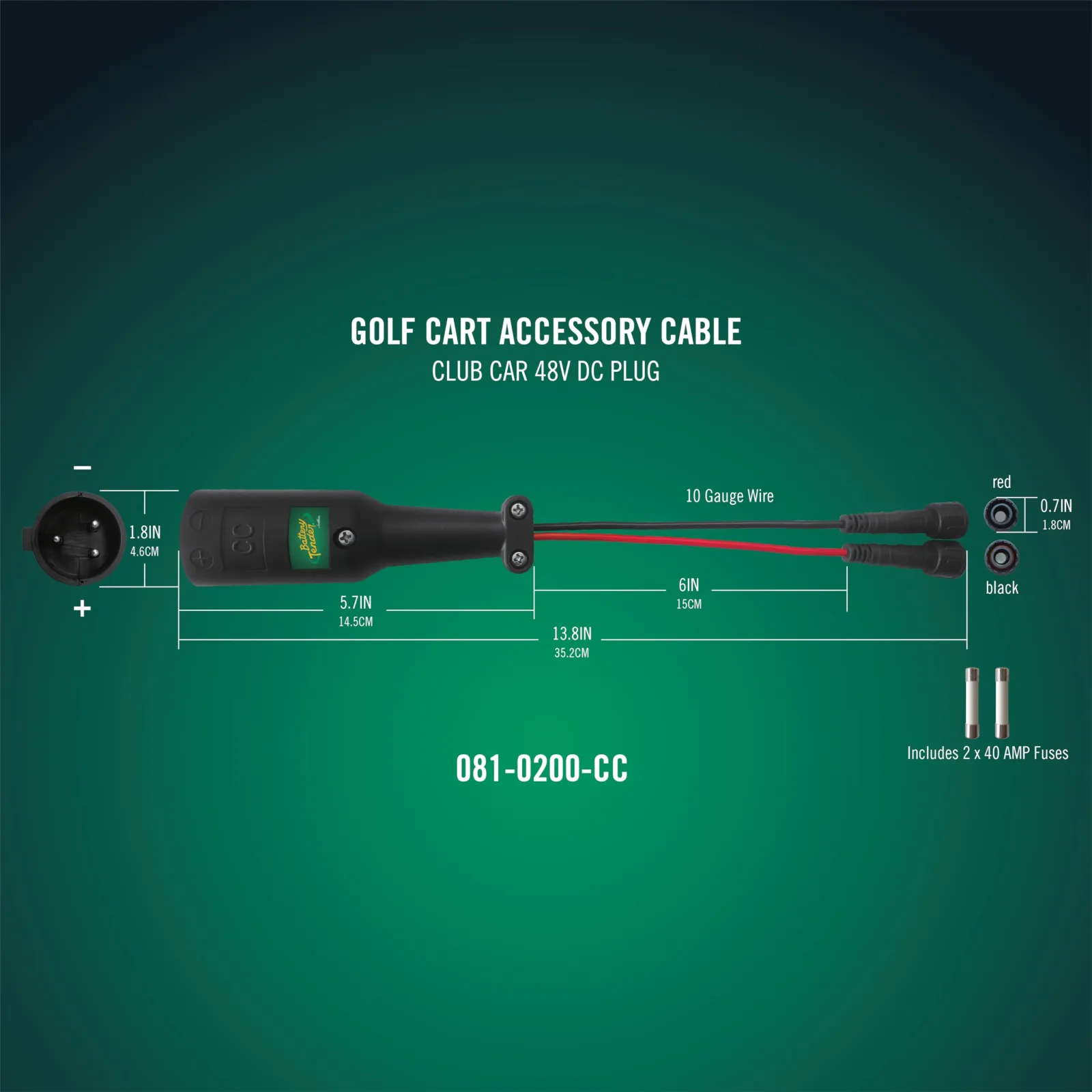 Battery Tender 48V Club Car DS Precedent Charging Plug image 2