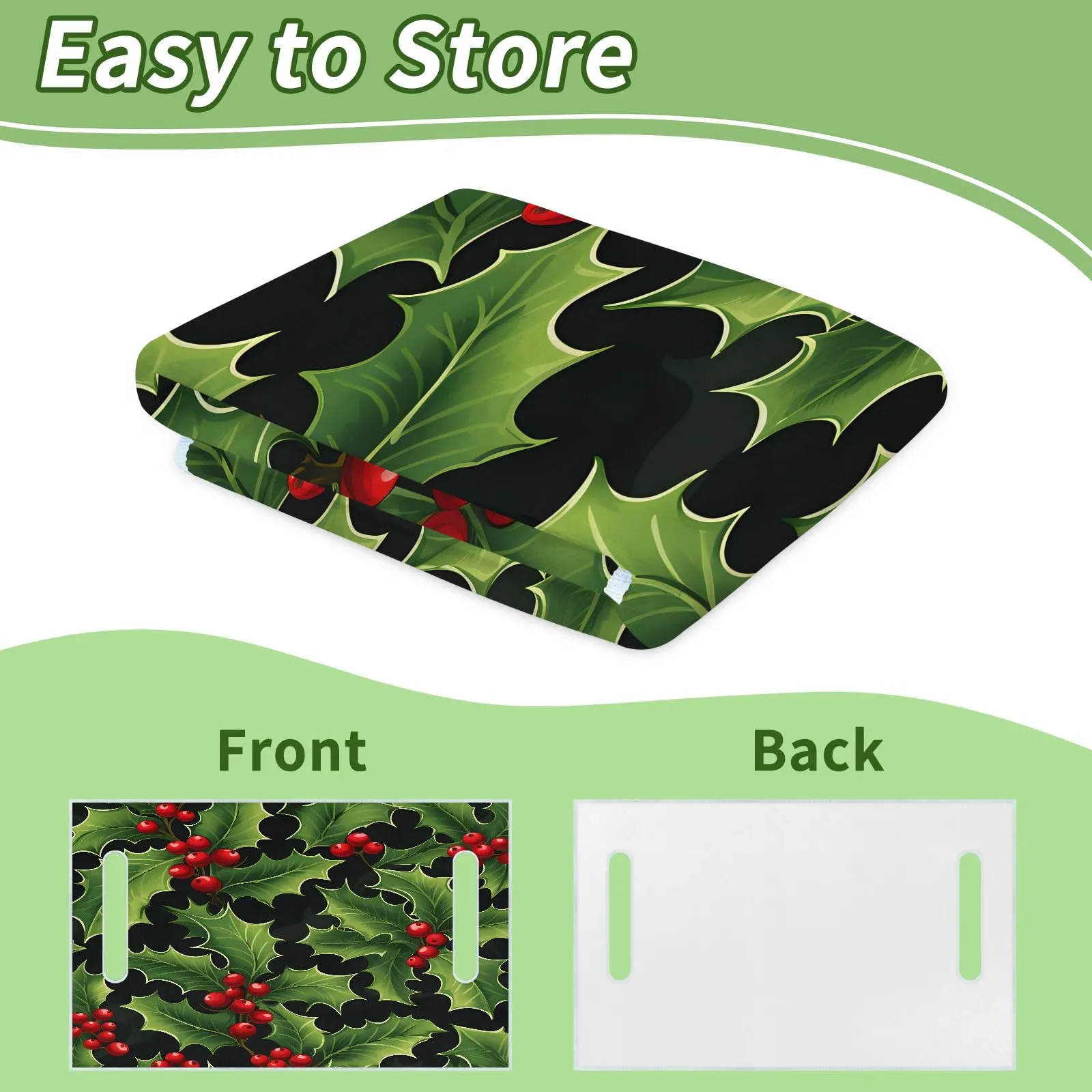 Tiveruda Merry Christmas Berries Golf Cart Seat Cover image 4