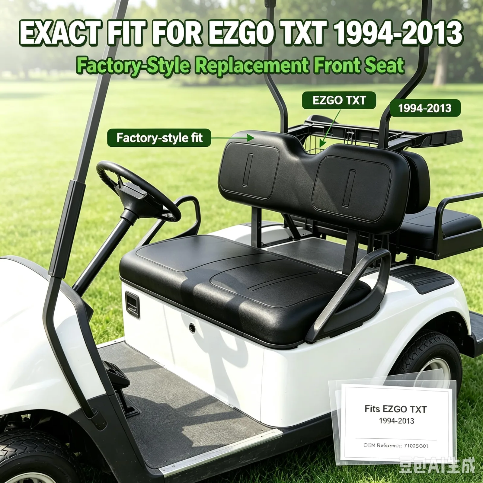 10L0L Front Seat Assembly for E-Z-GO TXT 1994-2013 image 2