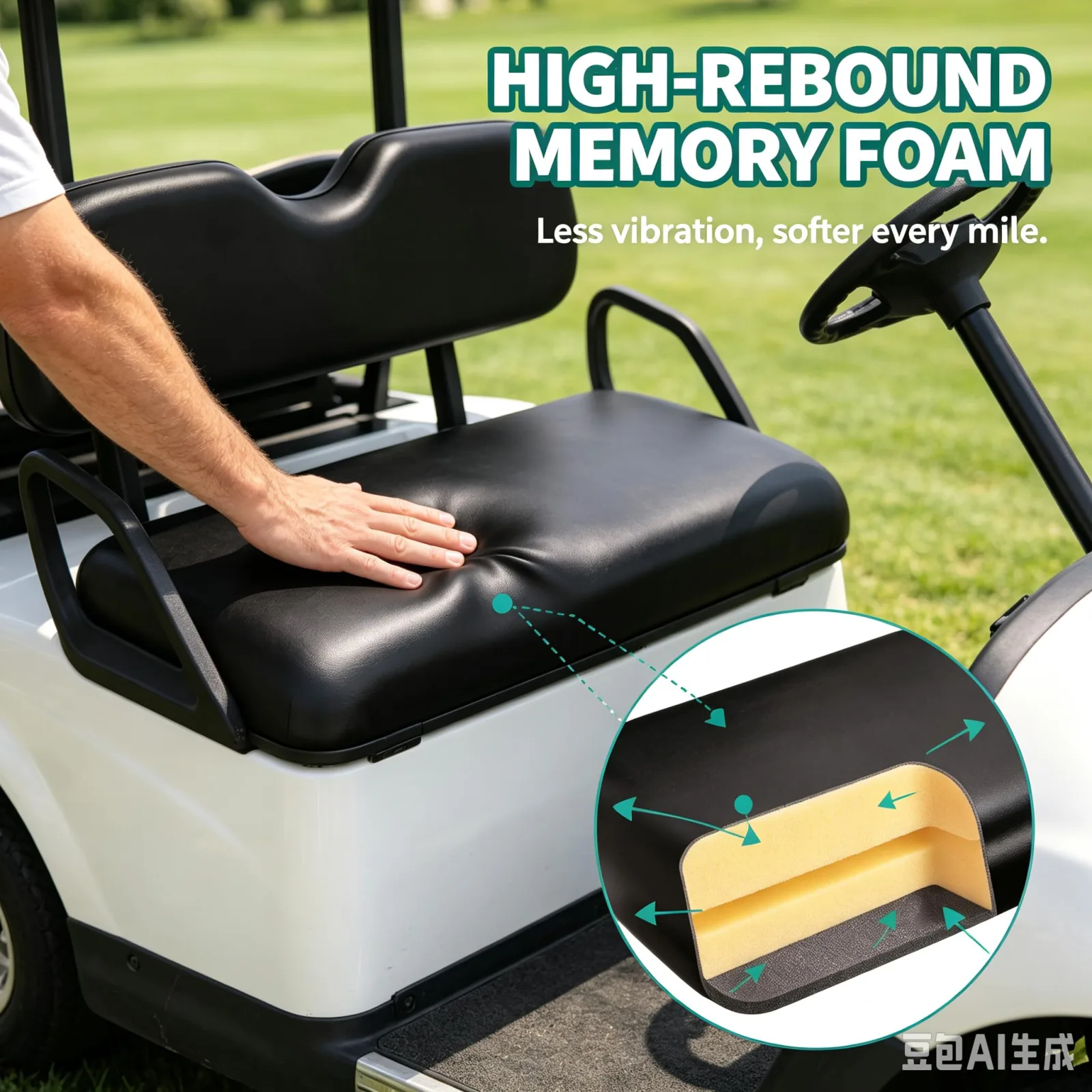 10L0L Front Seat Assembly for E-Z-GO TXT 1994-2013 image 4