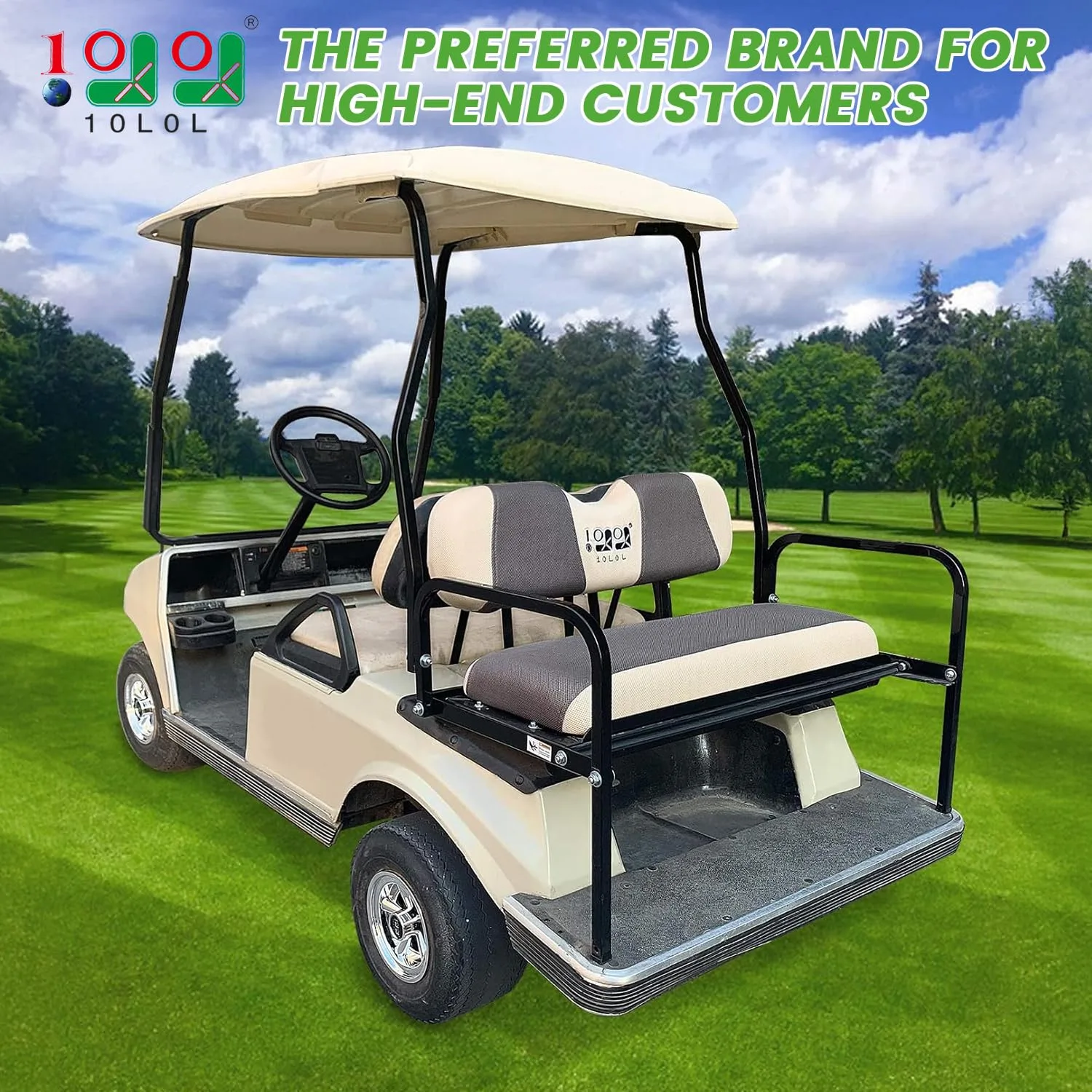 10L0L Golf Cart Front and Rear Seat Covers image 2