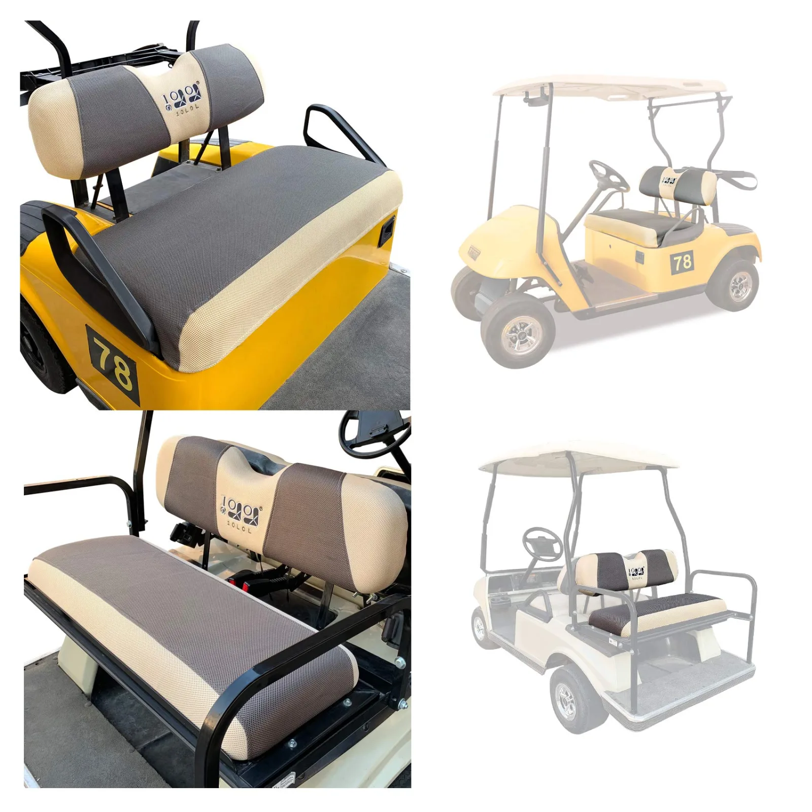 10L0L Golf Cart Front and Rear Seat Covers image 3