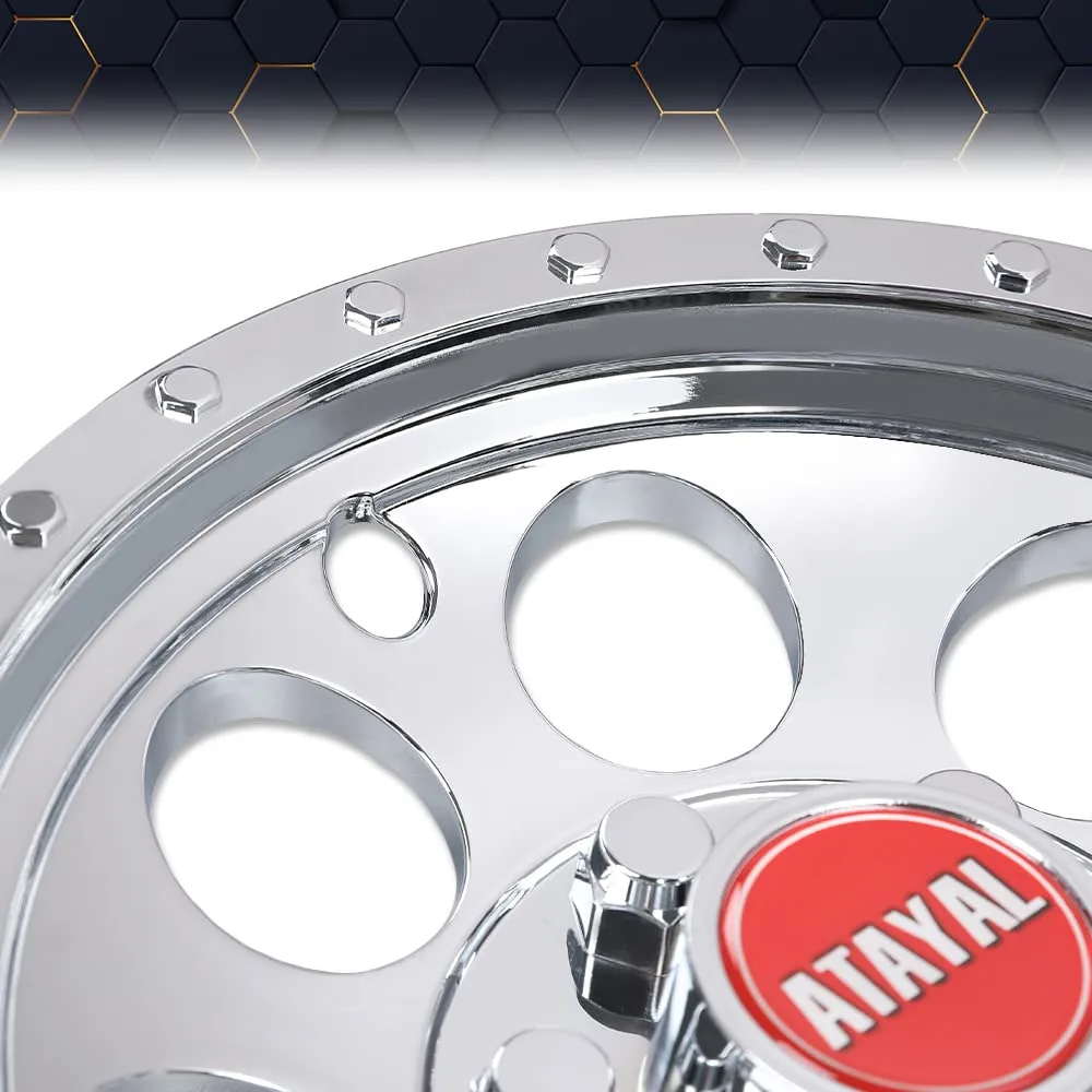 PIT66 10-Inch Chrome Golf Cart Wheel Cover Hub Caps image 4