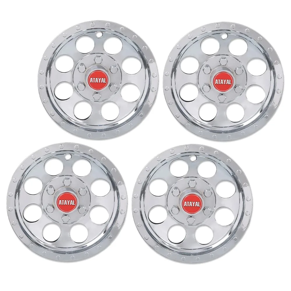 PIT66 10-Inch Chrome Golf Cart Wheel Cover Hub Caps