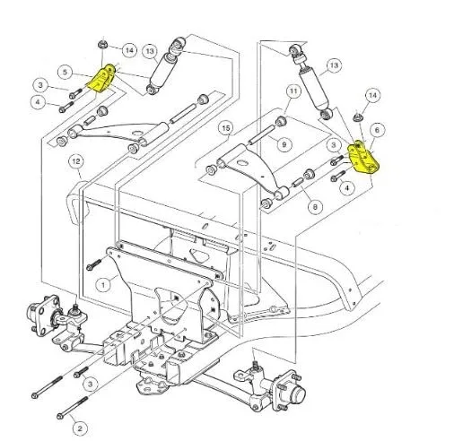 3G Passenger-Side Clevis for Club Car Precedent 2004+ image 2