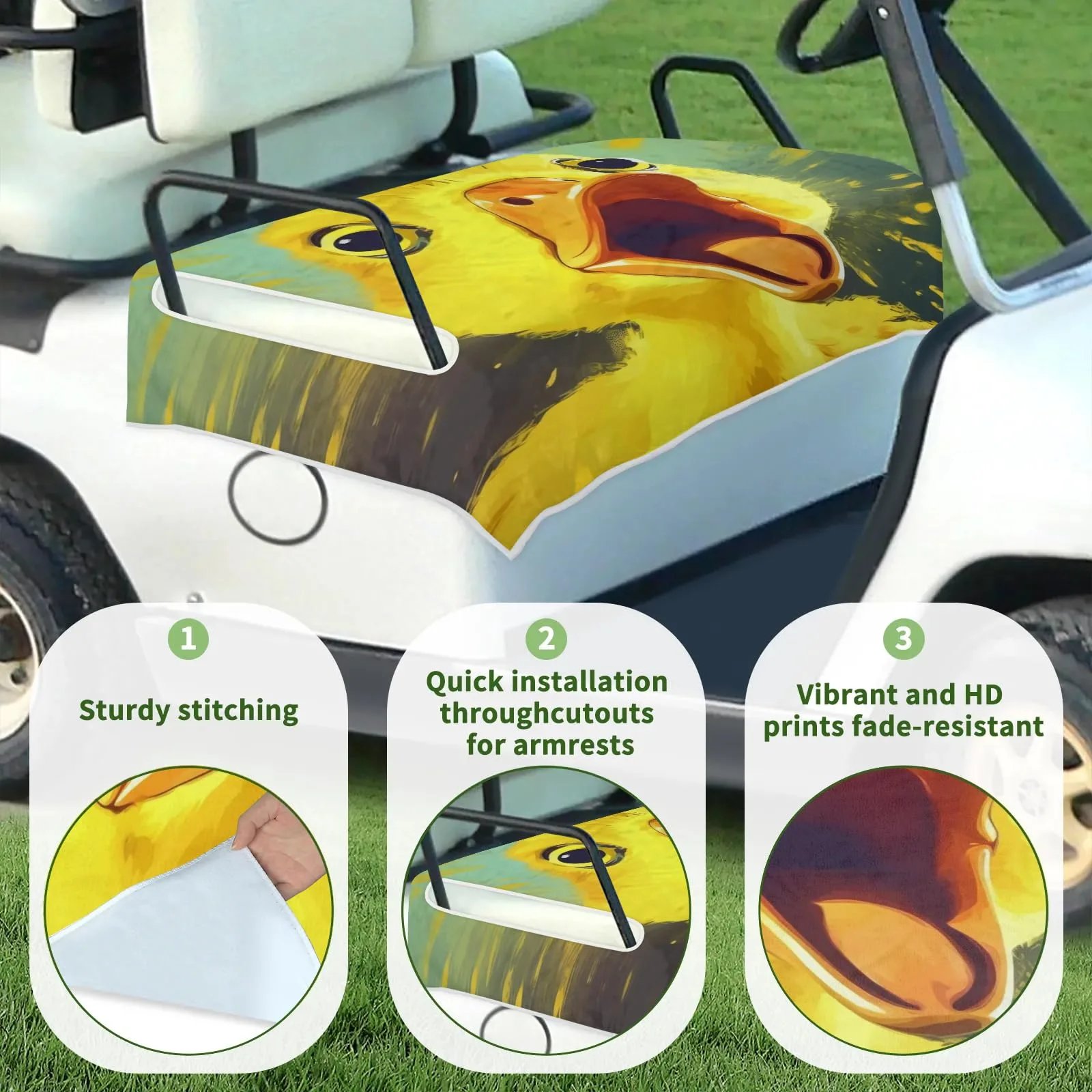 Tiveruda Golf Cart Seat Cover for Double Seats, 51 x 31 in image 3