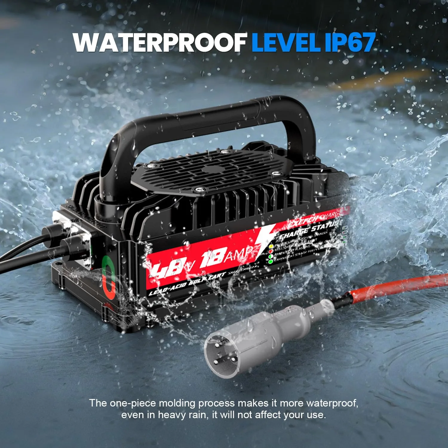 EXEFCH 48V 18A Charger for Club Car Precedent and DS image 4