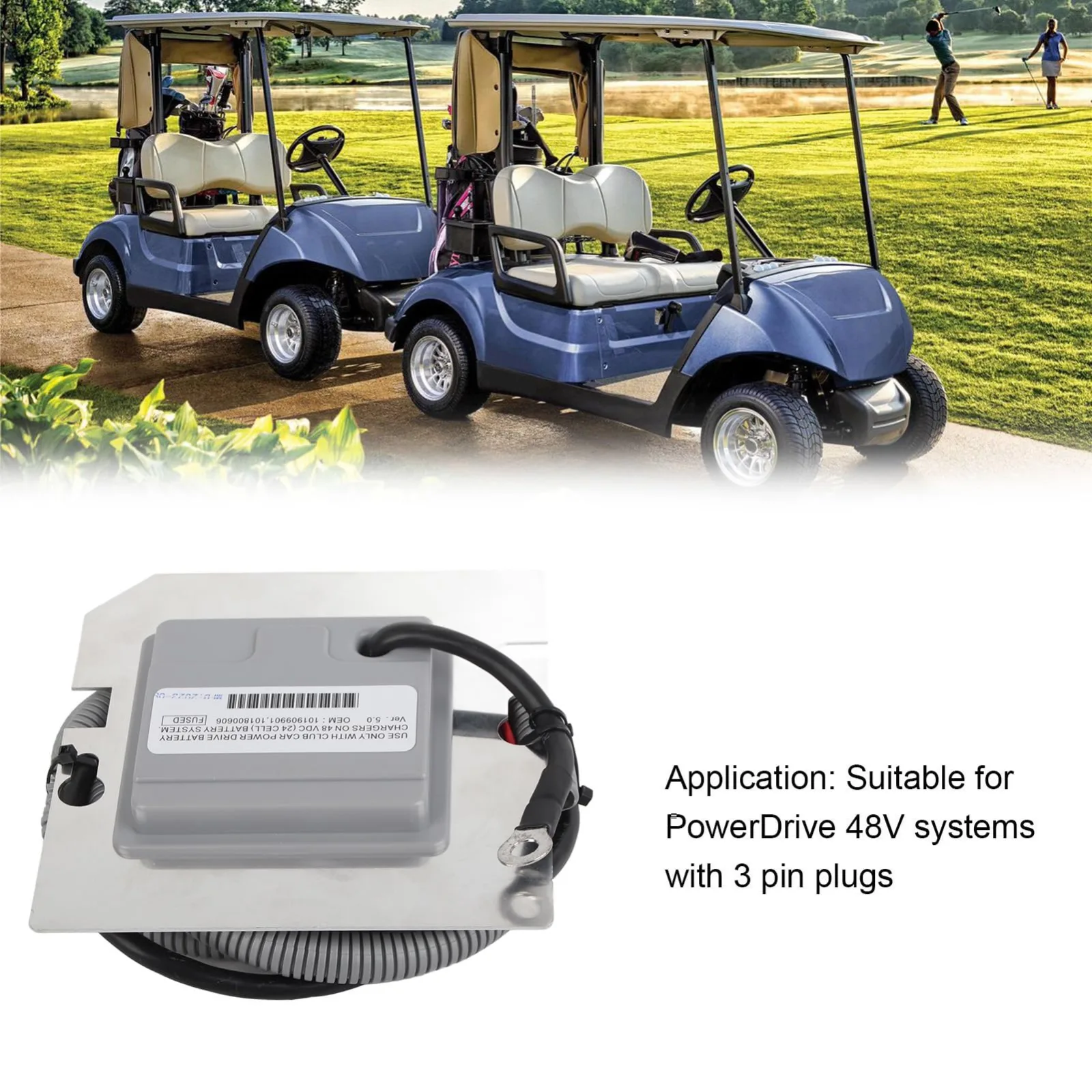 Ayayu OBC for Club Car DS 1998-2004, 48V 3-Pin image 4
