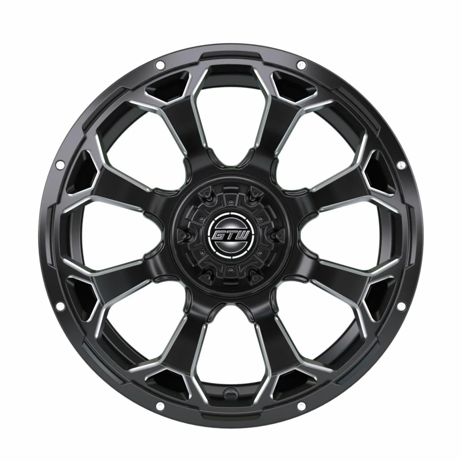 GTW Raven 14-Inch Matte Black Golf Cart Wheel image 2