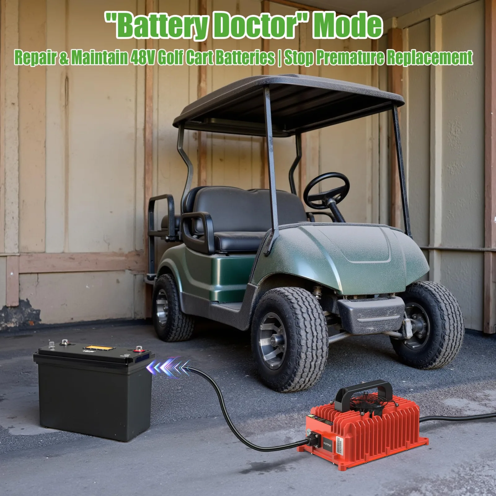 10L0L 48V 15A Charger for Yamaha G19 and G22 image 3