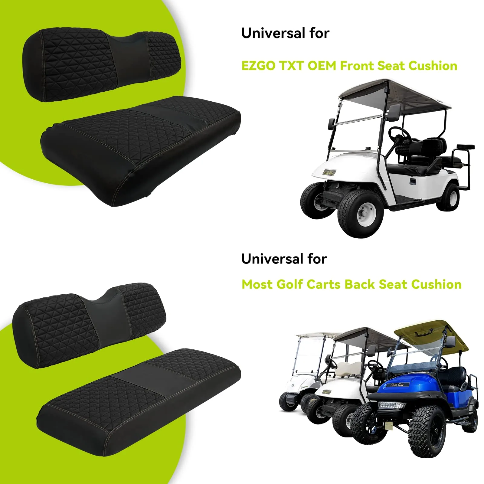 YUWEIDG0769 Golf Cart Seat Covers for E-Z-GO TXT image 2