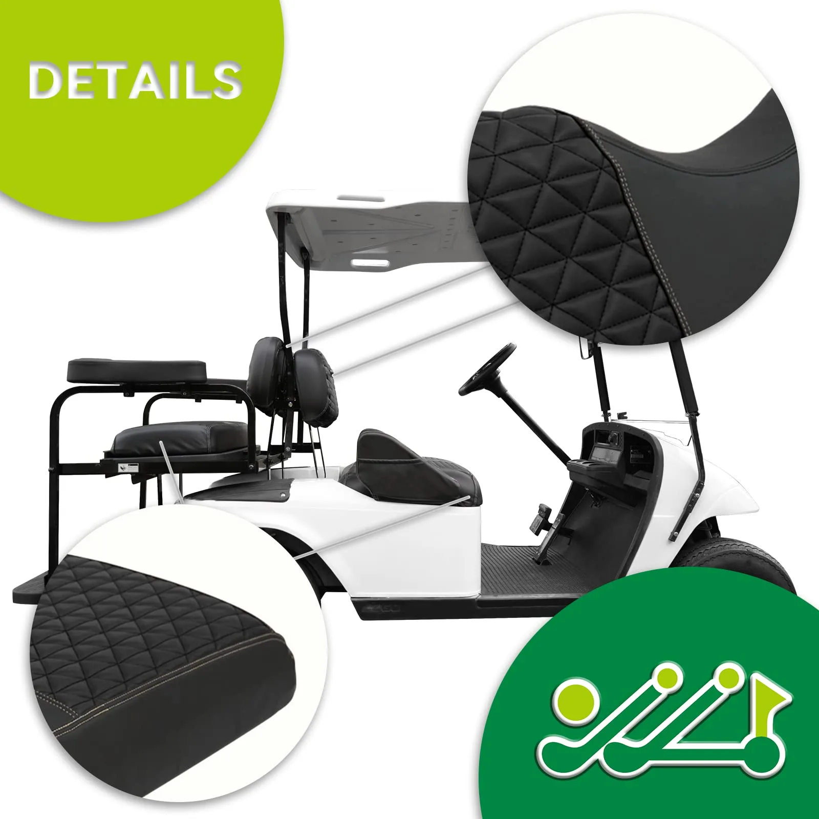 YUWEIDG0769 Golf Cart Seat Covers for E-Z-GO TXT image 4