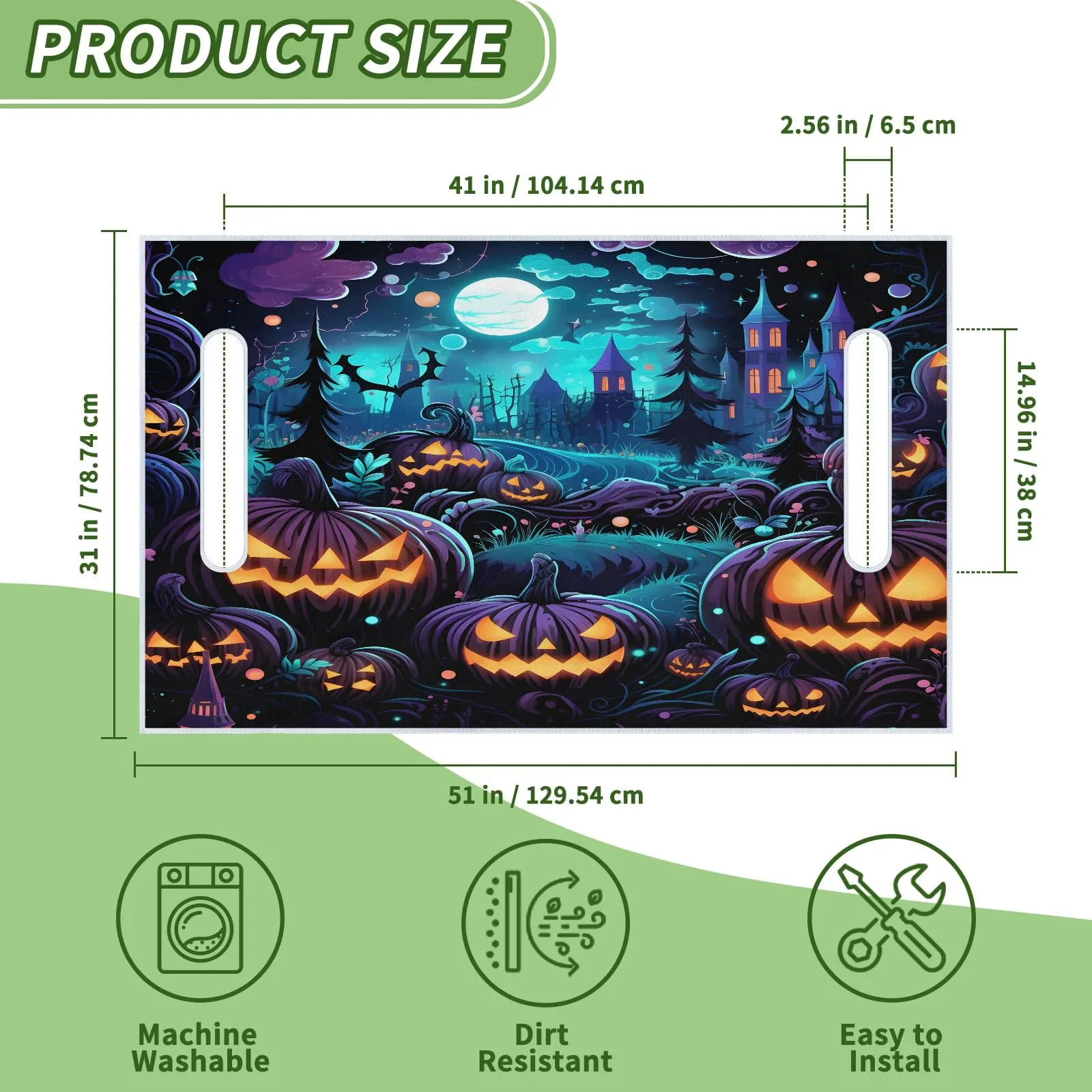 Tiveruda Halloween Pumpkin Golf Cart Seat Cover image 2