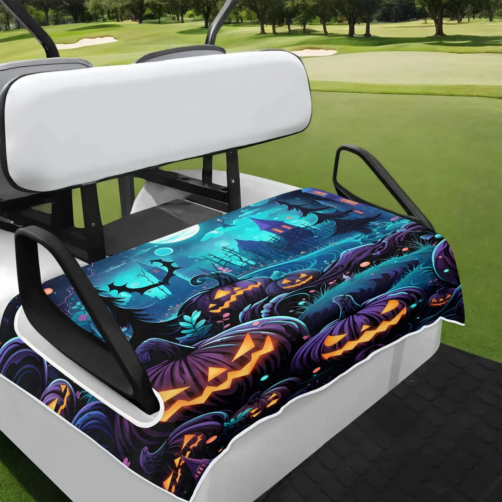 Tiveruda Halloween Pumpkin Golf Cart Seat Cover