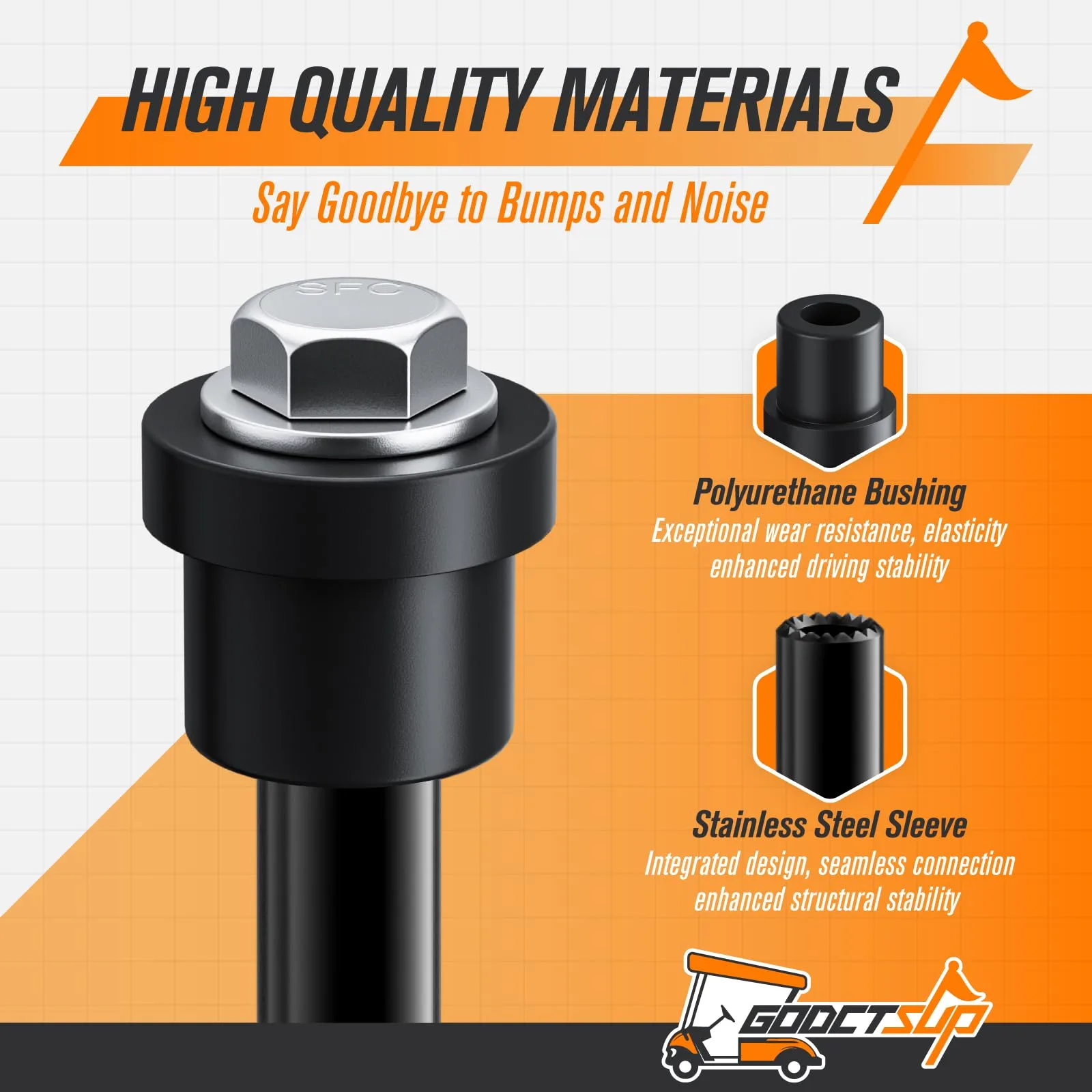 GODCTSUP Front Bushing Kit for Club Car Precedent image 3