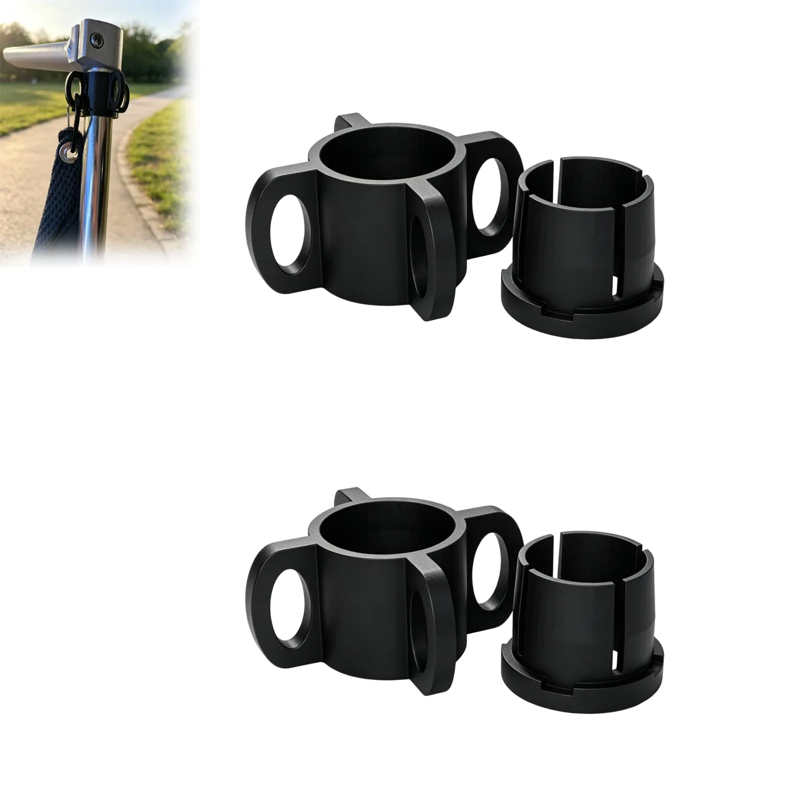 qjuvafsa Handle Accessory Mount for ZÜCA Disc Golf Carts