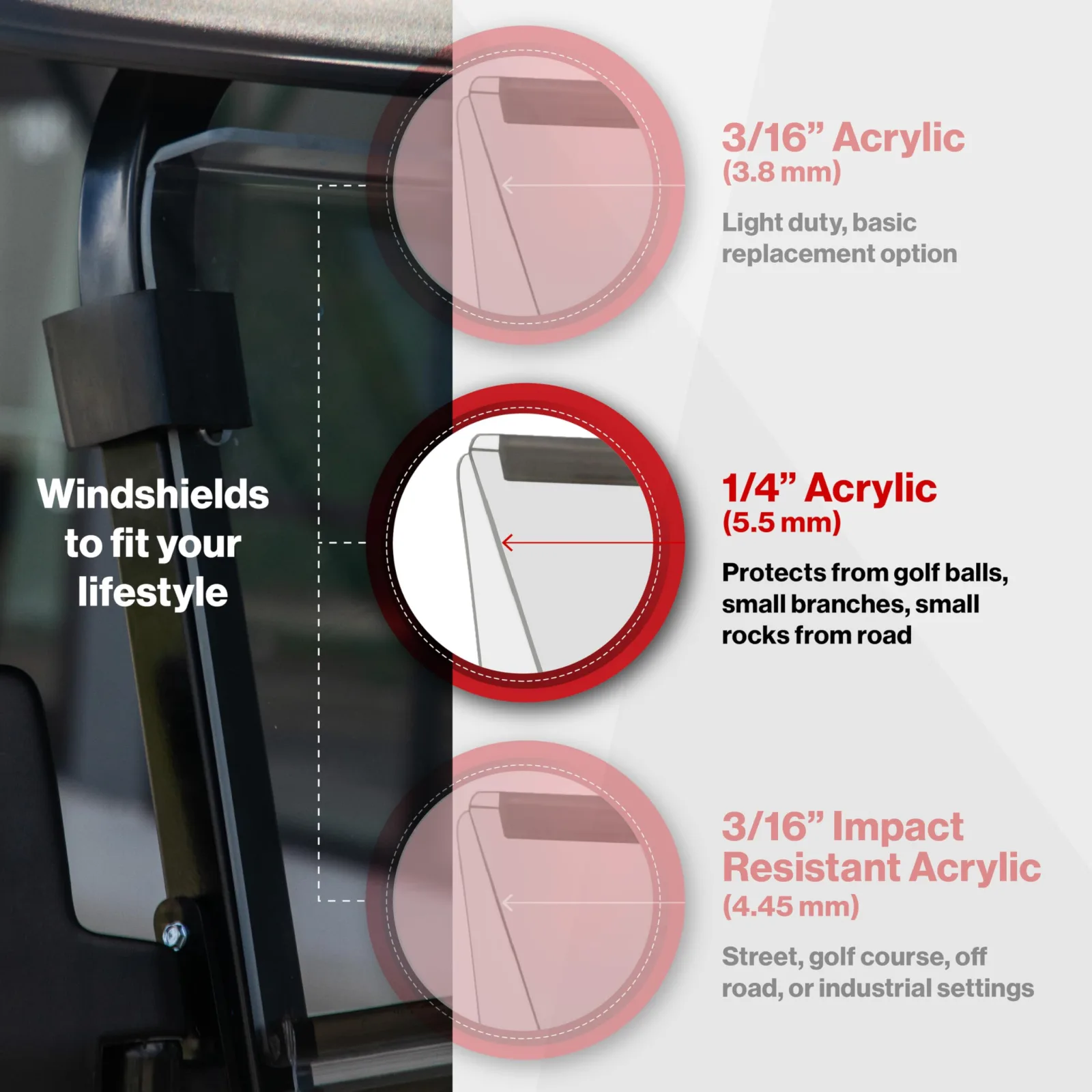 RED DOT Folding Windshield for ICON i40X/i60LX 2026+ image 2
