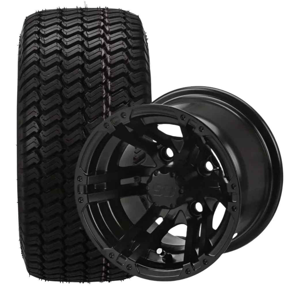 REVENGE Yukon 10-Inch Golf Cart Wheels and Tires, Set of 4