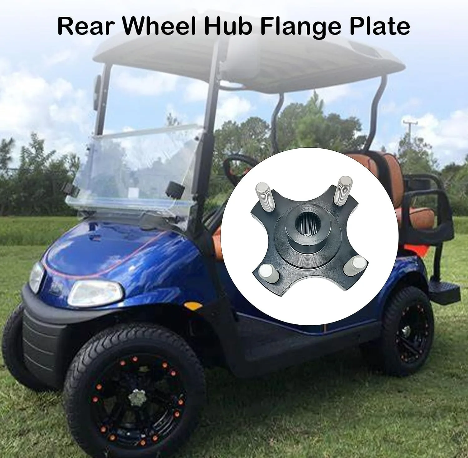 LOSTAR Rear Wheel Hub Flange Plate for E-Z-GO RXV image 2