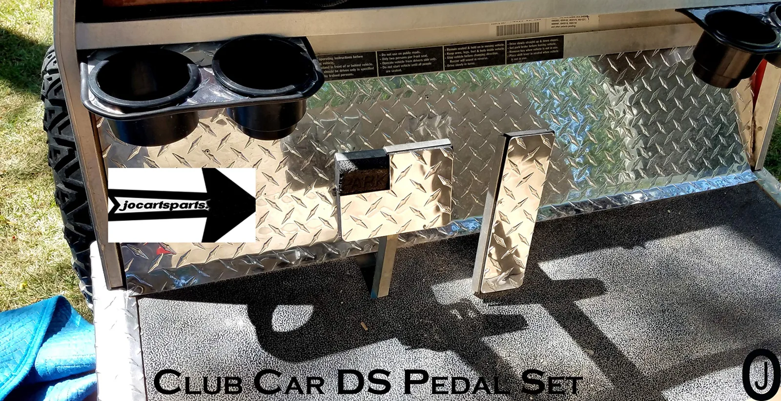 Club Car DS Diamond Plate Pedal Set Cover image 3