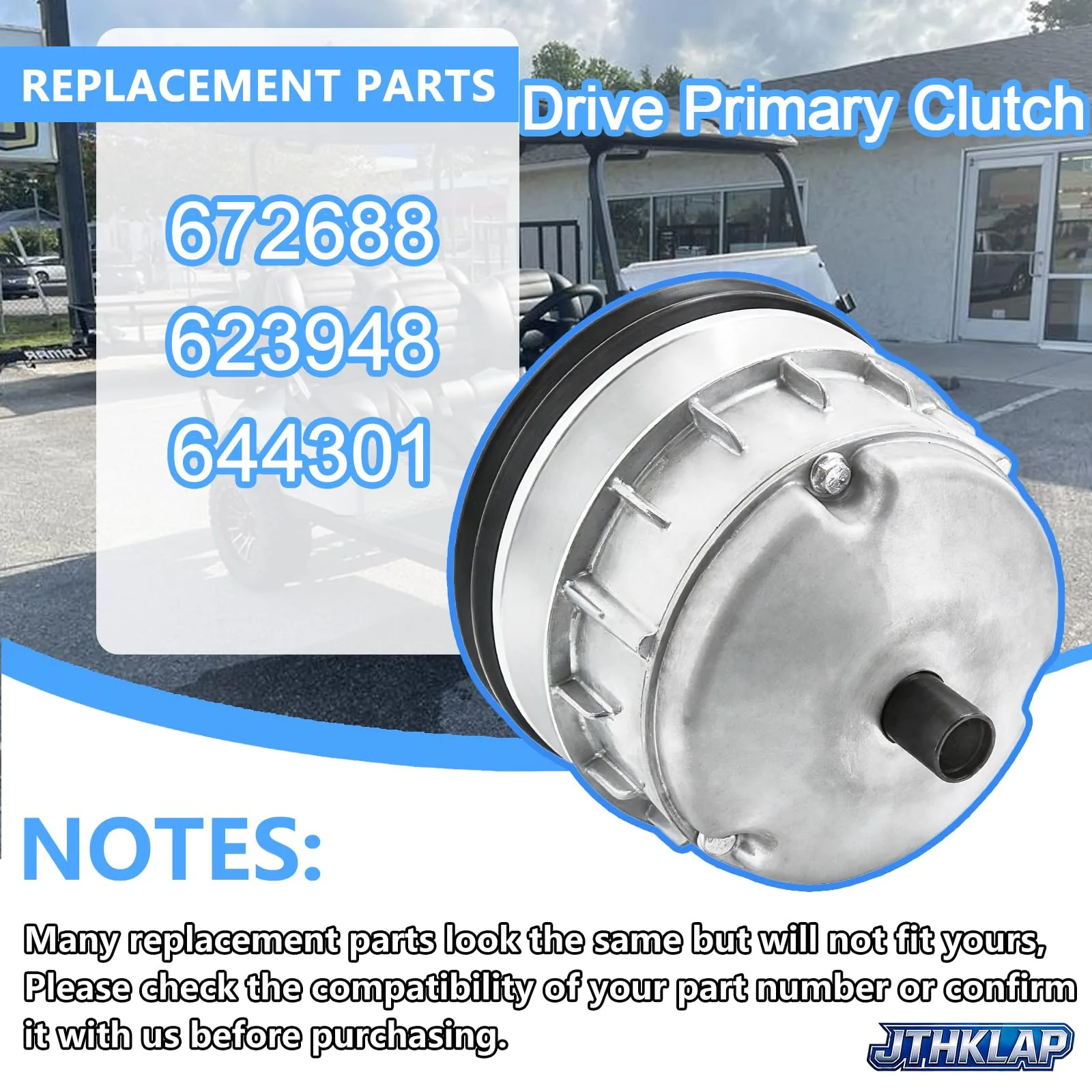 JTHKLAP 672688 Drive Primary Clutch for E-Z-GO and Cushman image 2