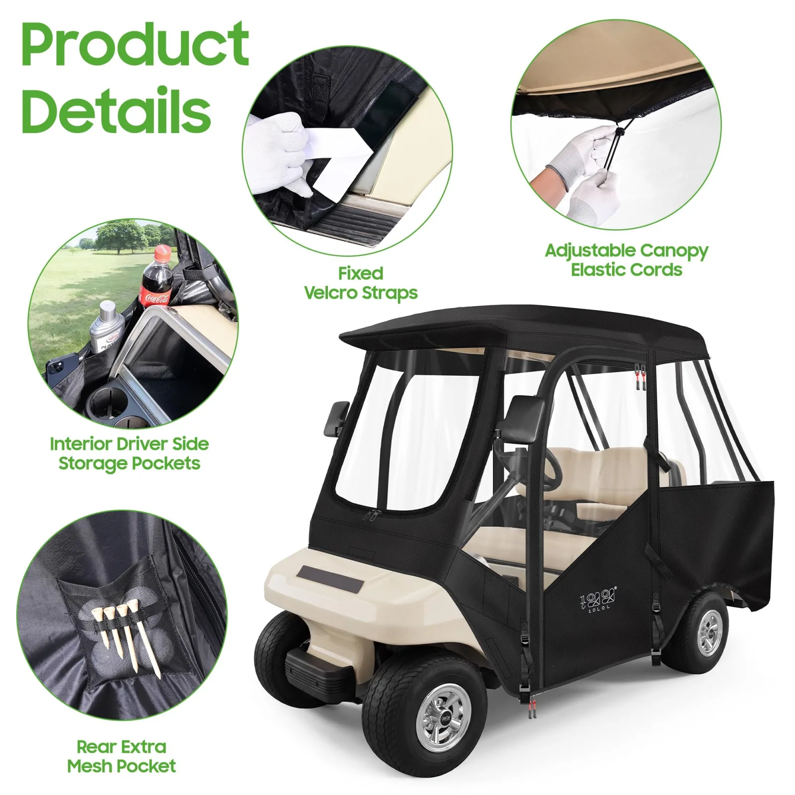 10L0L Golf Cart Enclosure for Club Car DS 4 Passenger image 3