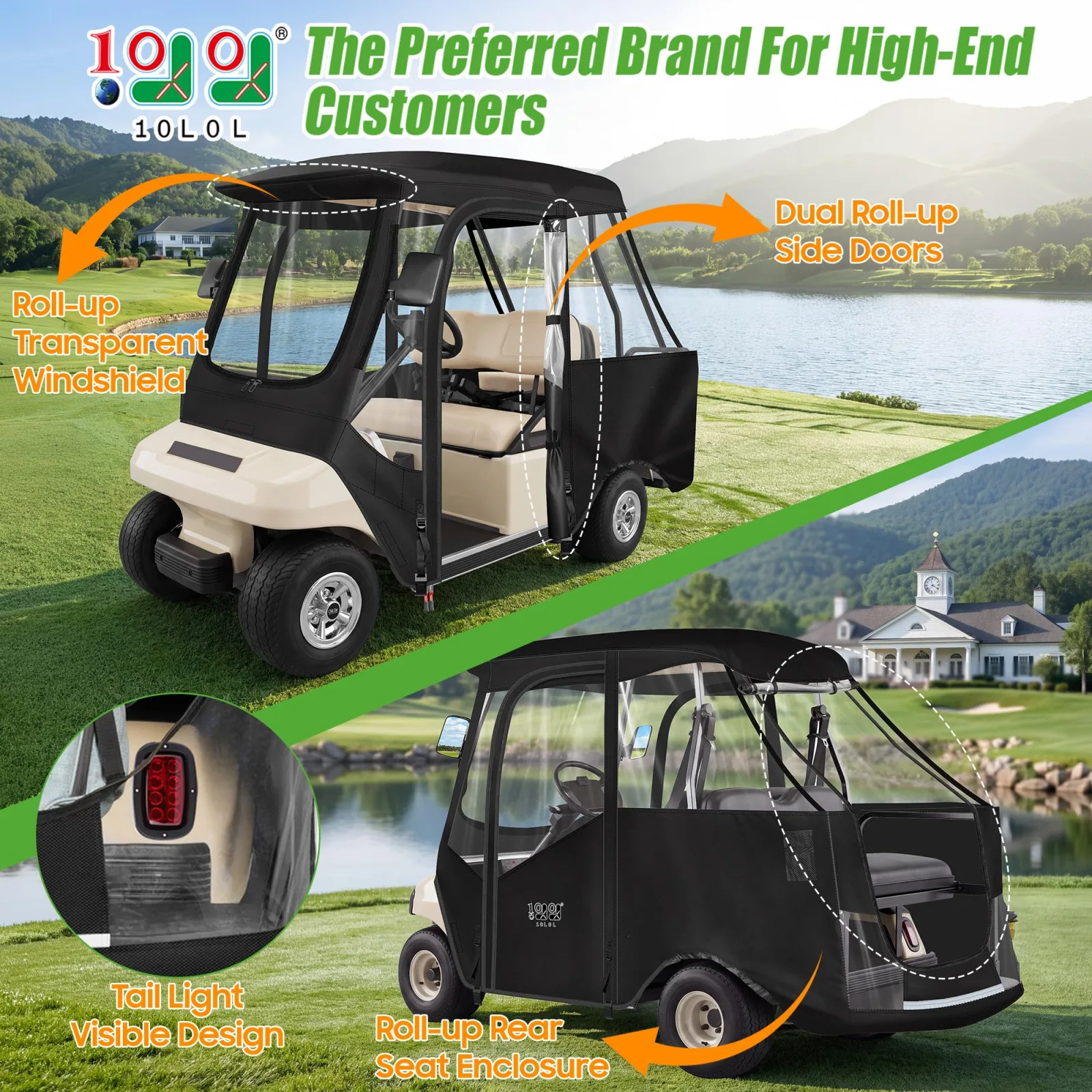 10L0L Golf Cart Enclosure for Club Car DS 4 Passenger image 4