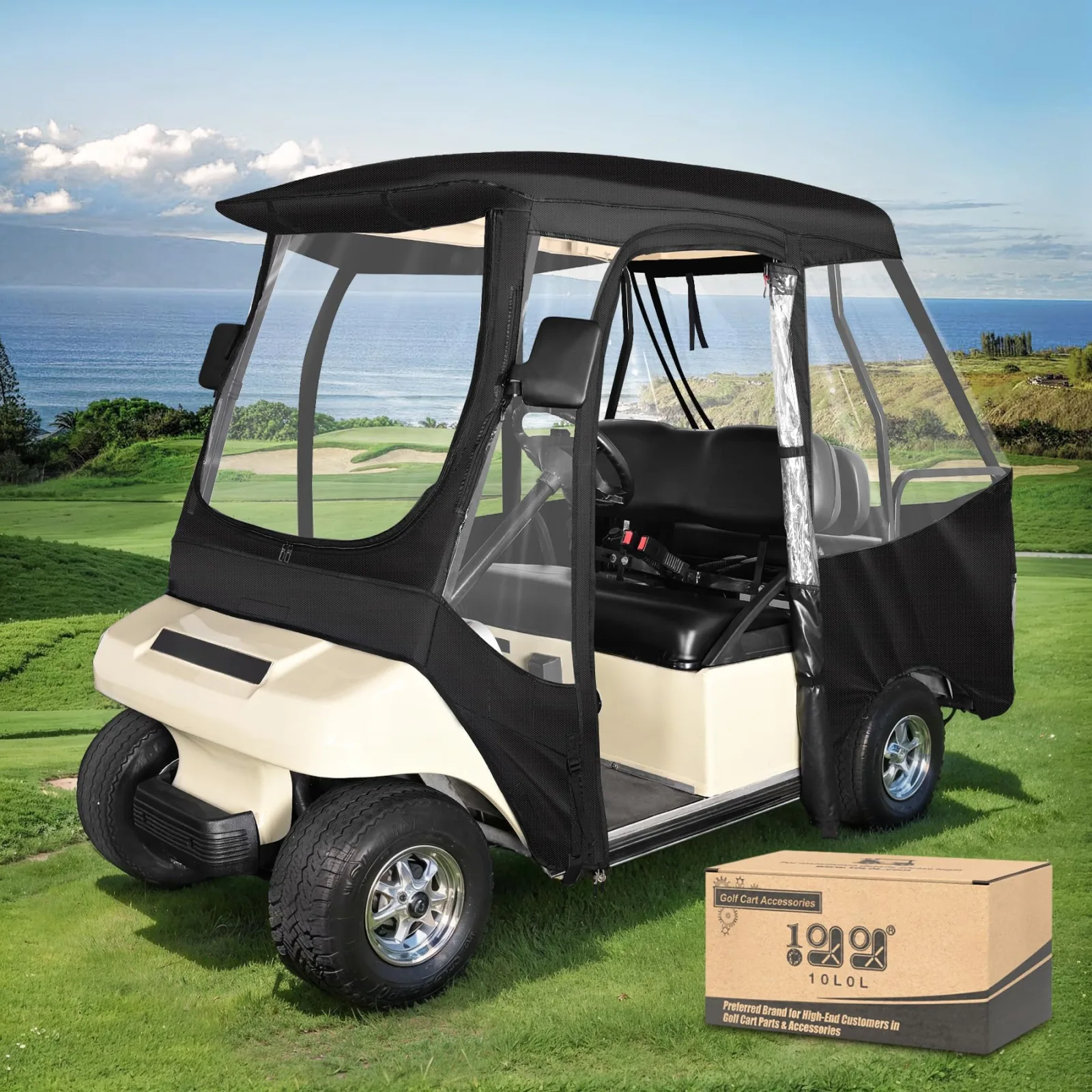 10L0L Golf Cart Enclosure for Club Car DS 4 Passenger