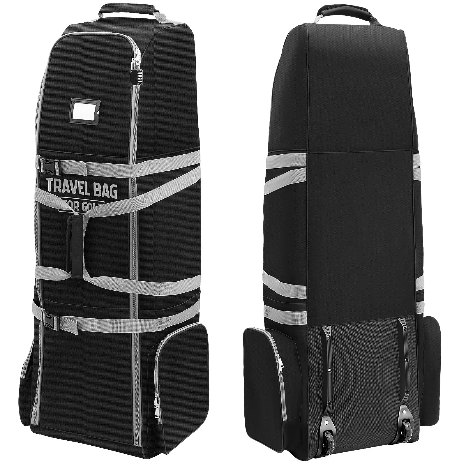 CLUBRALLY Golf Travel Bag with Wheels, 600D Padded Cover