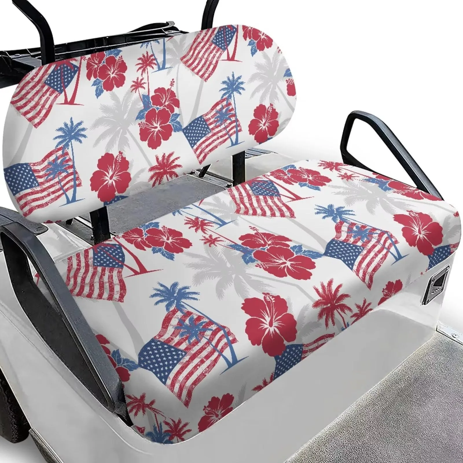 TOADDMOS Golf Cart Seat Cover Set for Two-Seat Carts