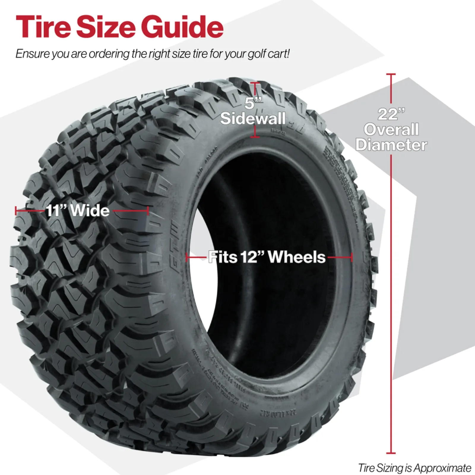 GTW A19-779 12-Inch Golf Cart Wheels and Tires image 2
