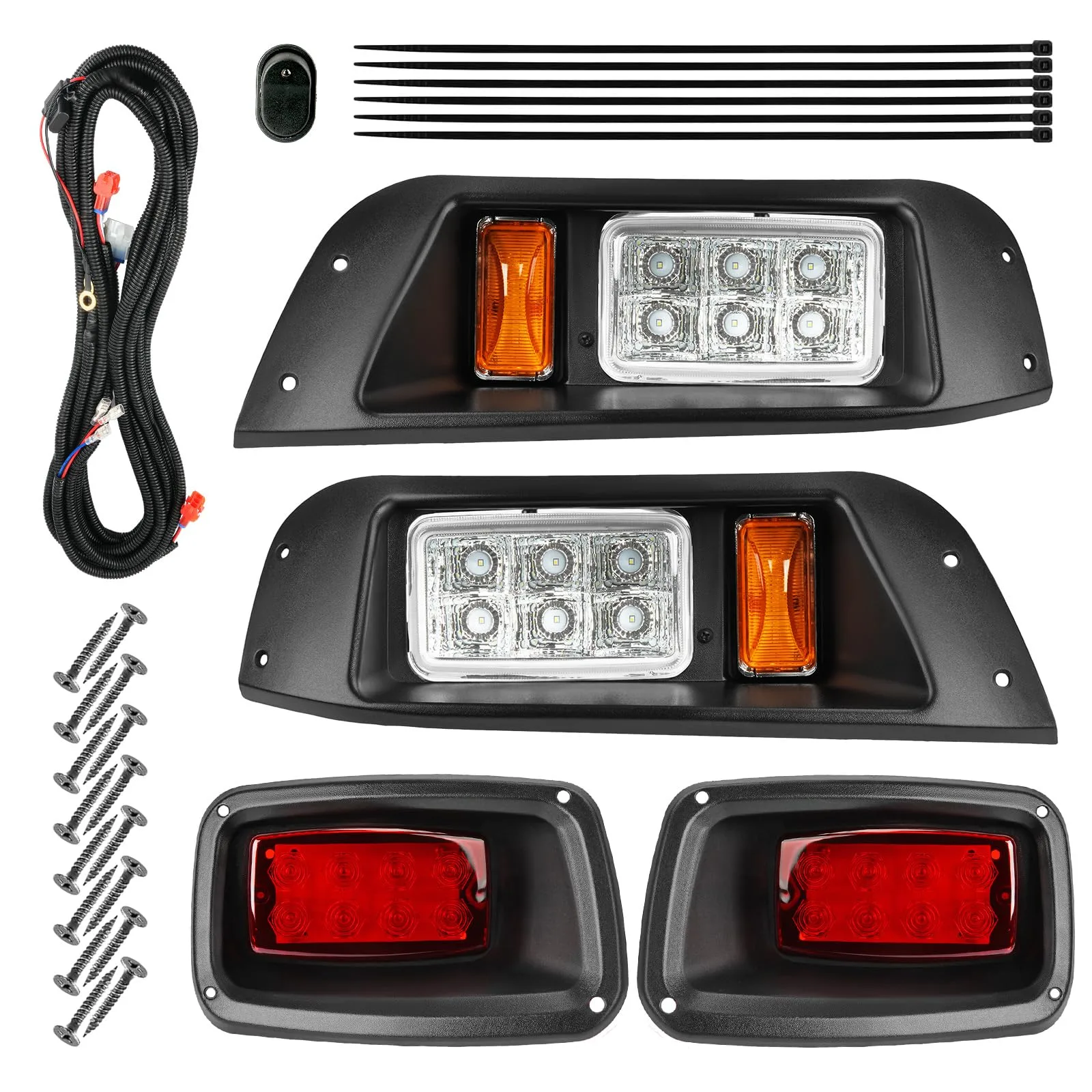 DRIVE UP DU00284 LED Headlight & Taillight Kit for E-Z-GO TXT 1996-2013