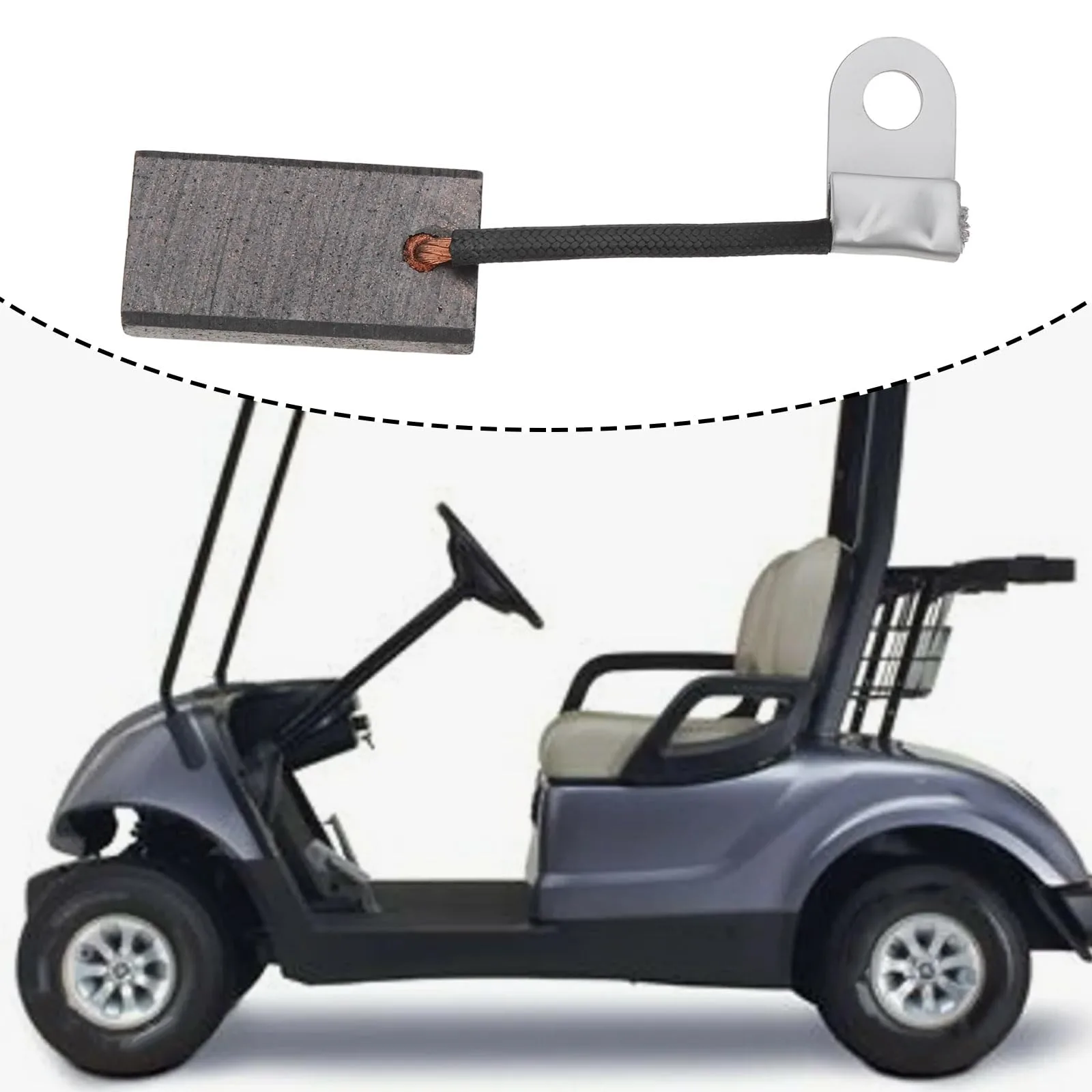 YINETTECH 81-81200 Yamaha Golf Cart Motor Brushes image 3