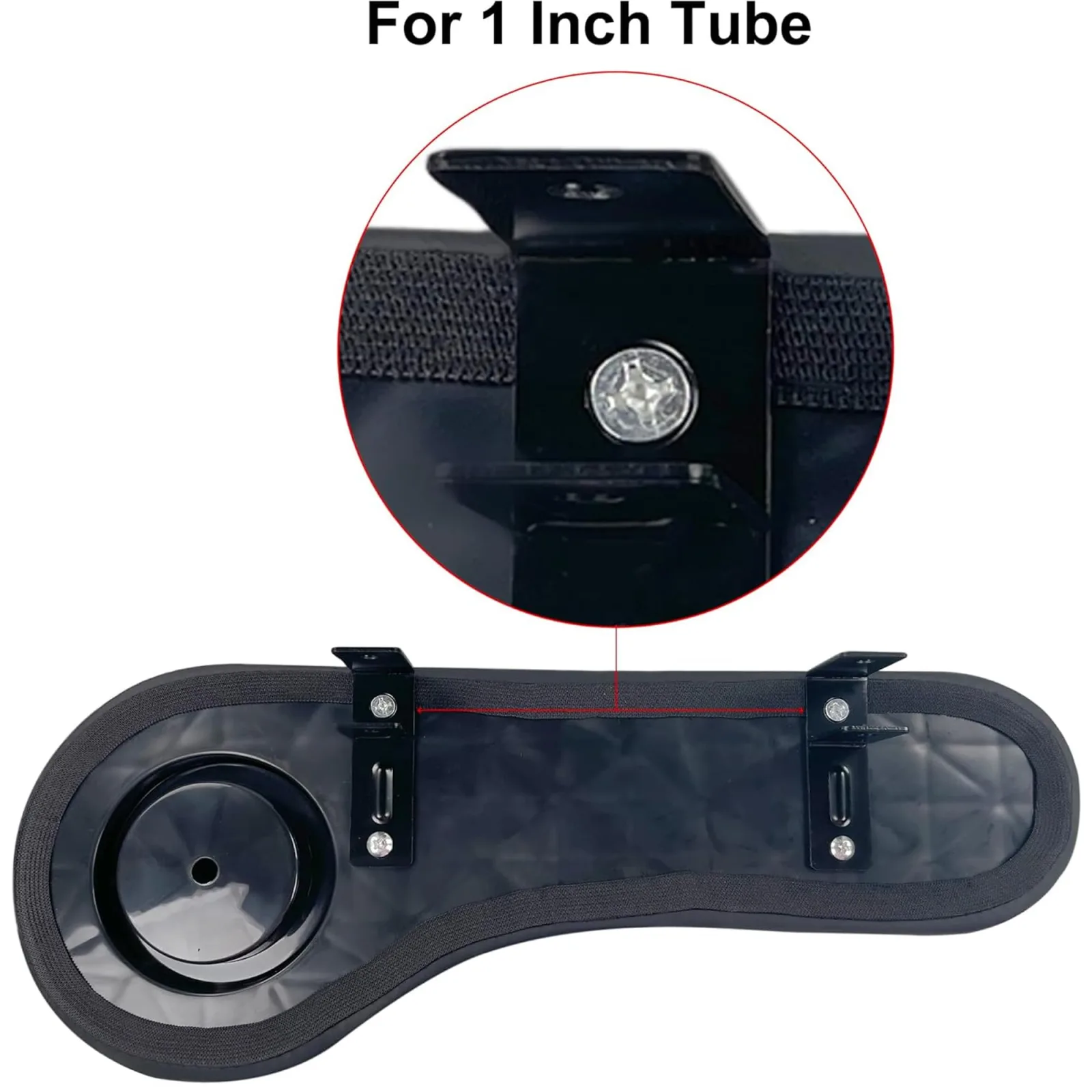 Black Golf Cart Rear Seat Armrests with Cup Holders image 2