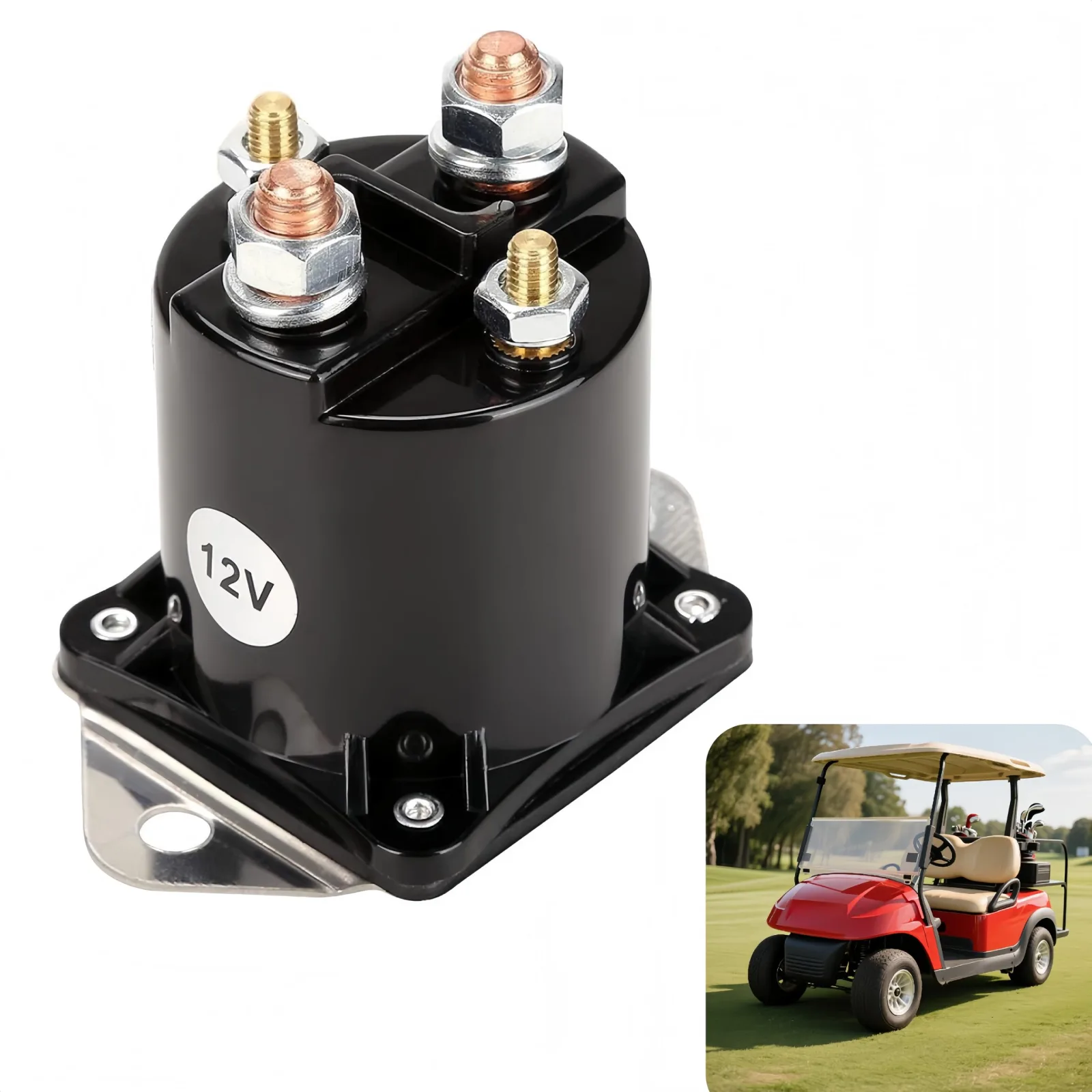 GENOUR 12V Starter Solenoid 4-Terminal — Part 1013609