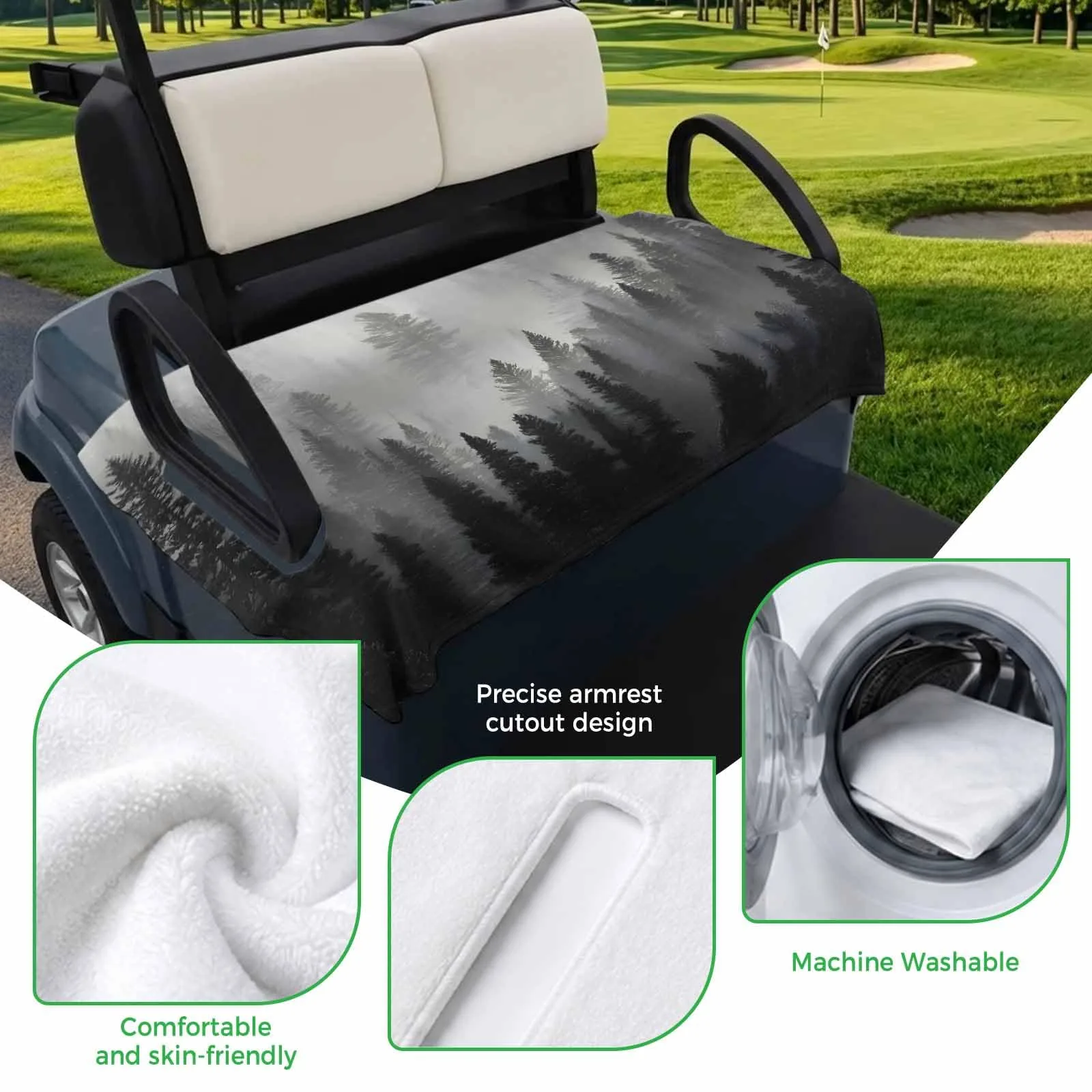Trosturdspn Golf Cart Seat Towel Blanket 51 x 31 in image 3