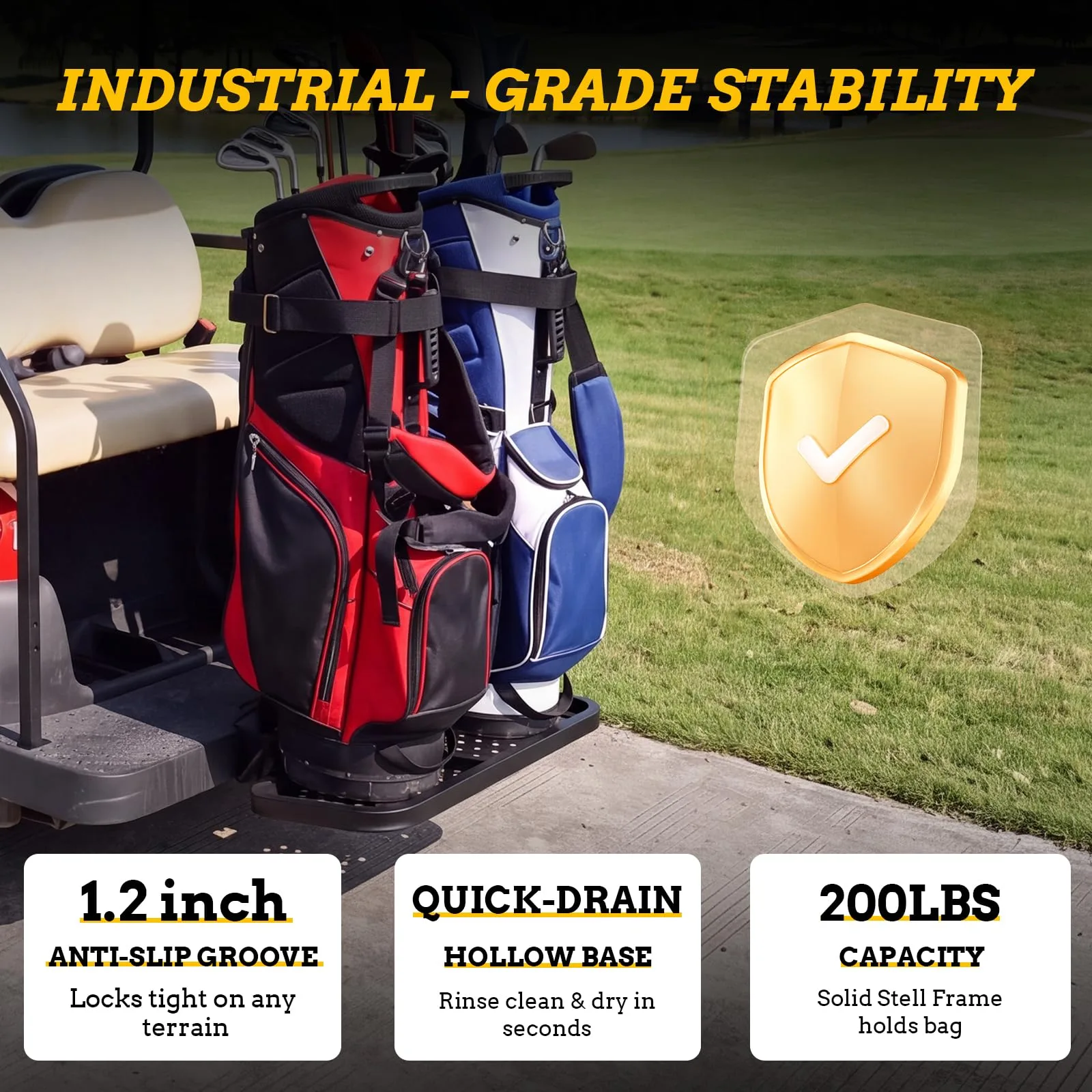 EXOEMTS Foldable Golf Cart Rear Seat Bag Holder image 4