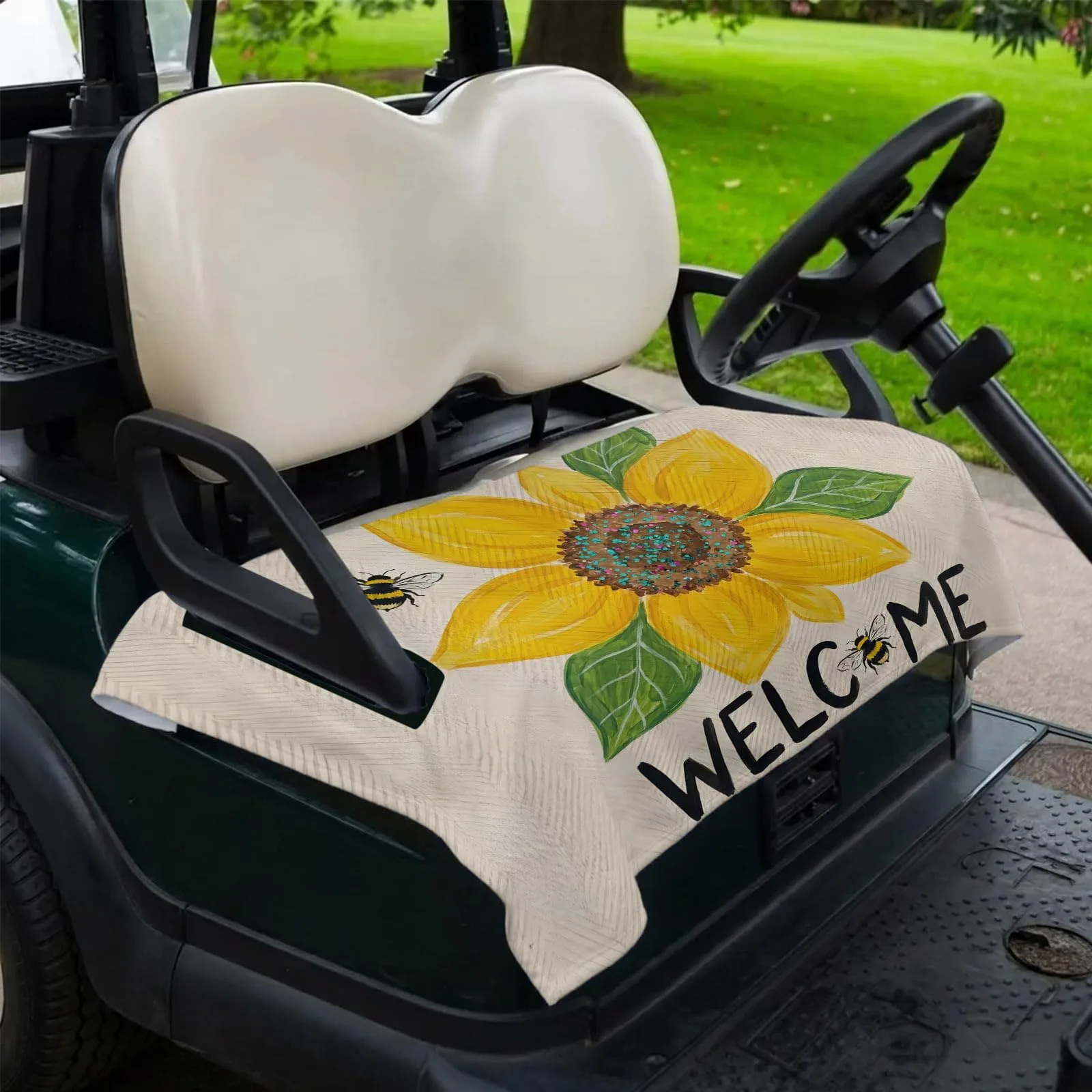 Trosturdspn Golf Cart Seat Towel Cover, 51 x 31 in