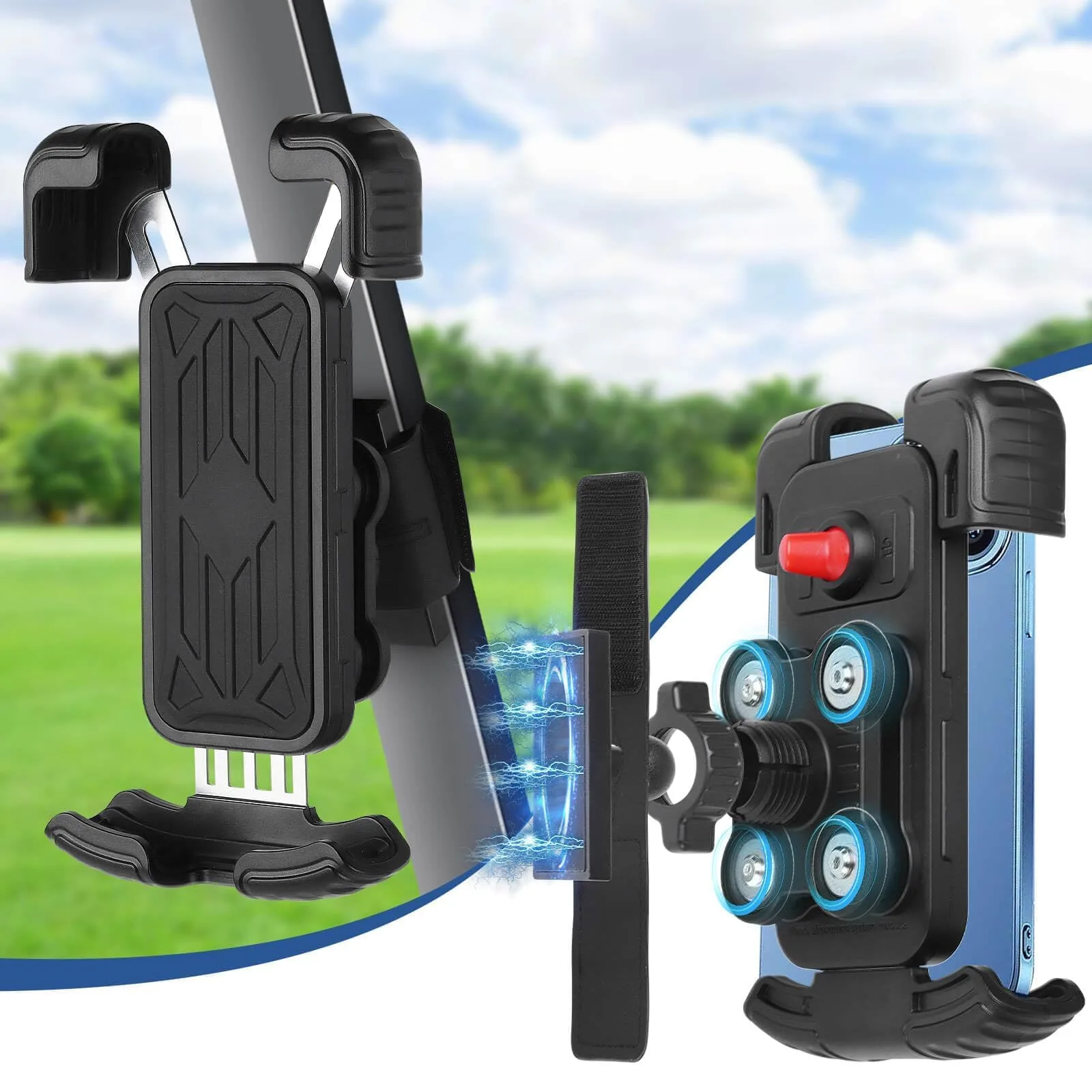 MOSNAI Magnetic Golf Cart Phone Holder Mount