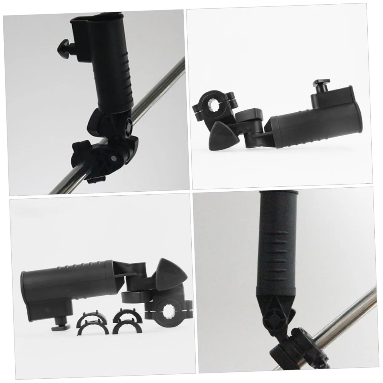 Toddmomy Adjustable PP Golf Cart Umbrella Holder - Black image 3