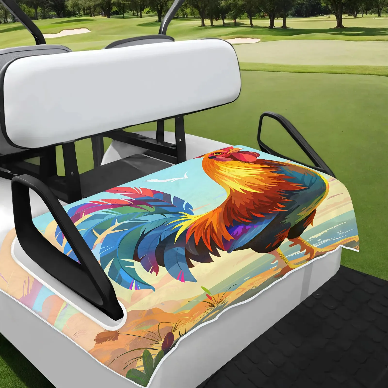 Tiveruda Golf Cart Seat Cover for Double Seats, 51 x 31 in