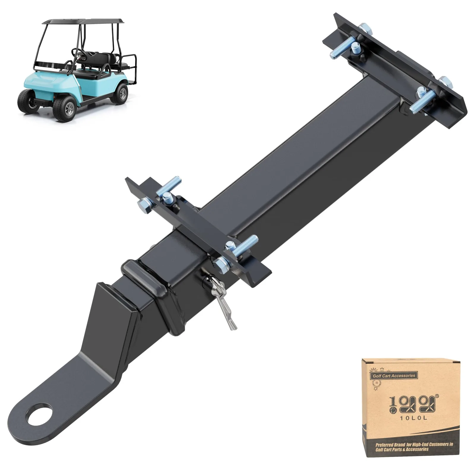 10L0L Golf Cart Trailer Hitch Kit with 2-Inch Receiver