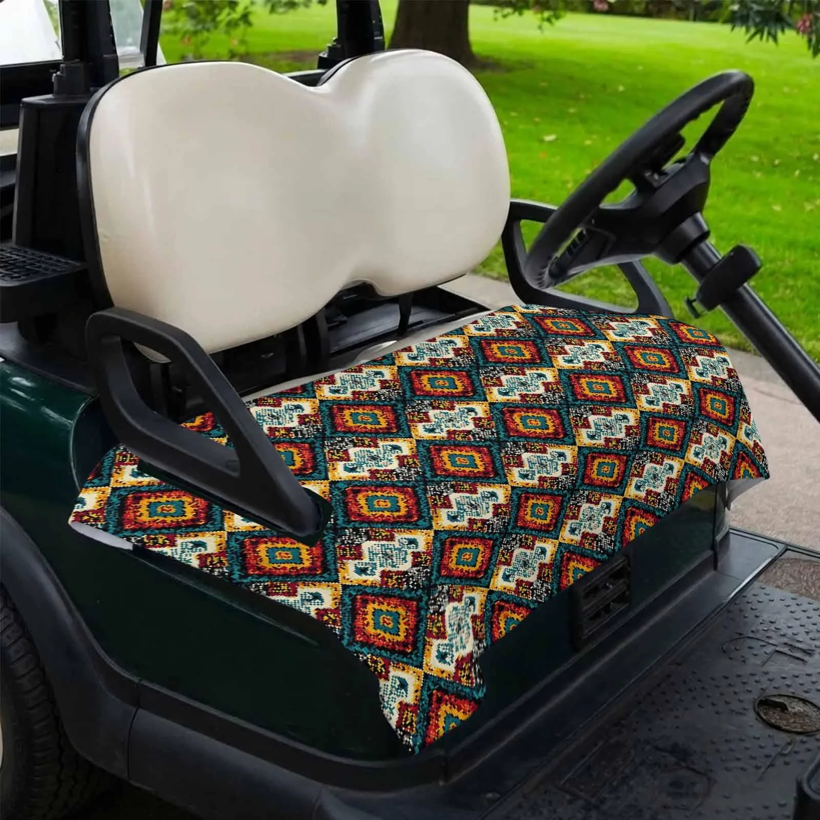DecorLovee 51 x 31 in Microfiber Golf Cart Seat Towel Cover - Boho image 2