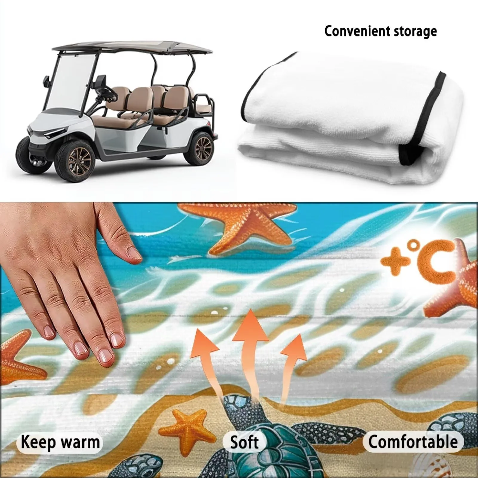 TOADDMOS Golf Cart Rear Seat Cover CZC80 image 4