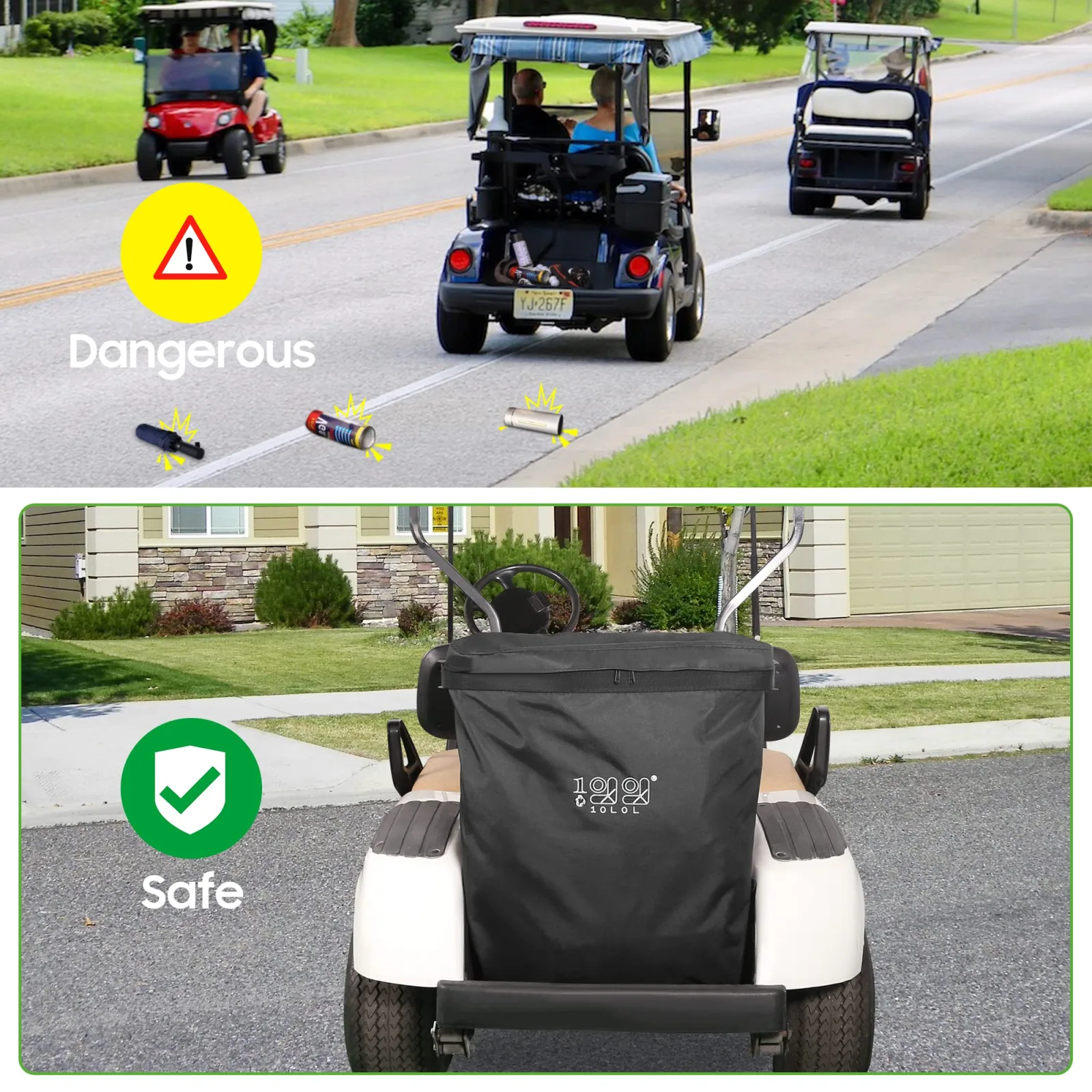10L0L 10-Liter Golf Cart Cargo Bag for Yamaha and E-Z-GO image 4