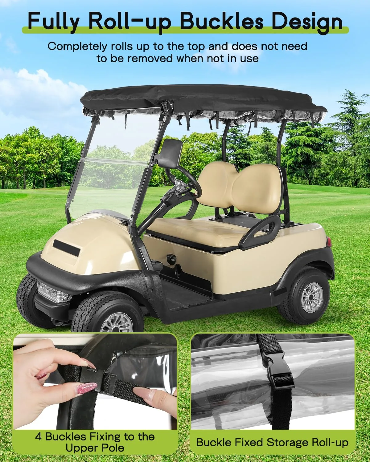 WEIMELL Club Car Precedent 2-Passenger Golf Cart Enclosure image 3