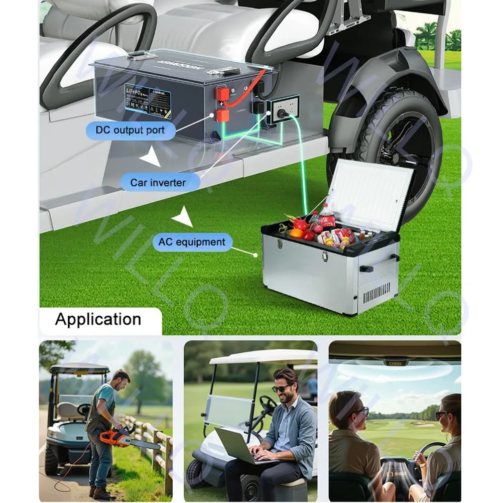 WILLQR 48V 80Ah LiFePO4 Golf Cart Battery with BMS image 4